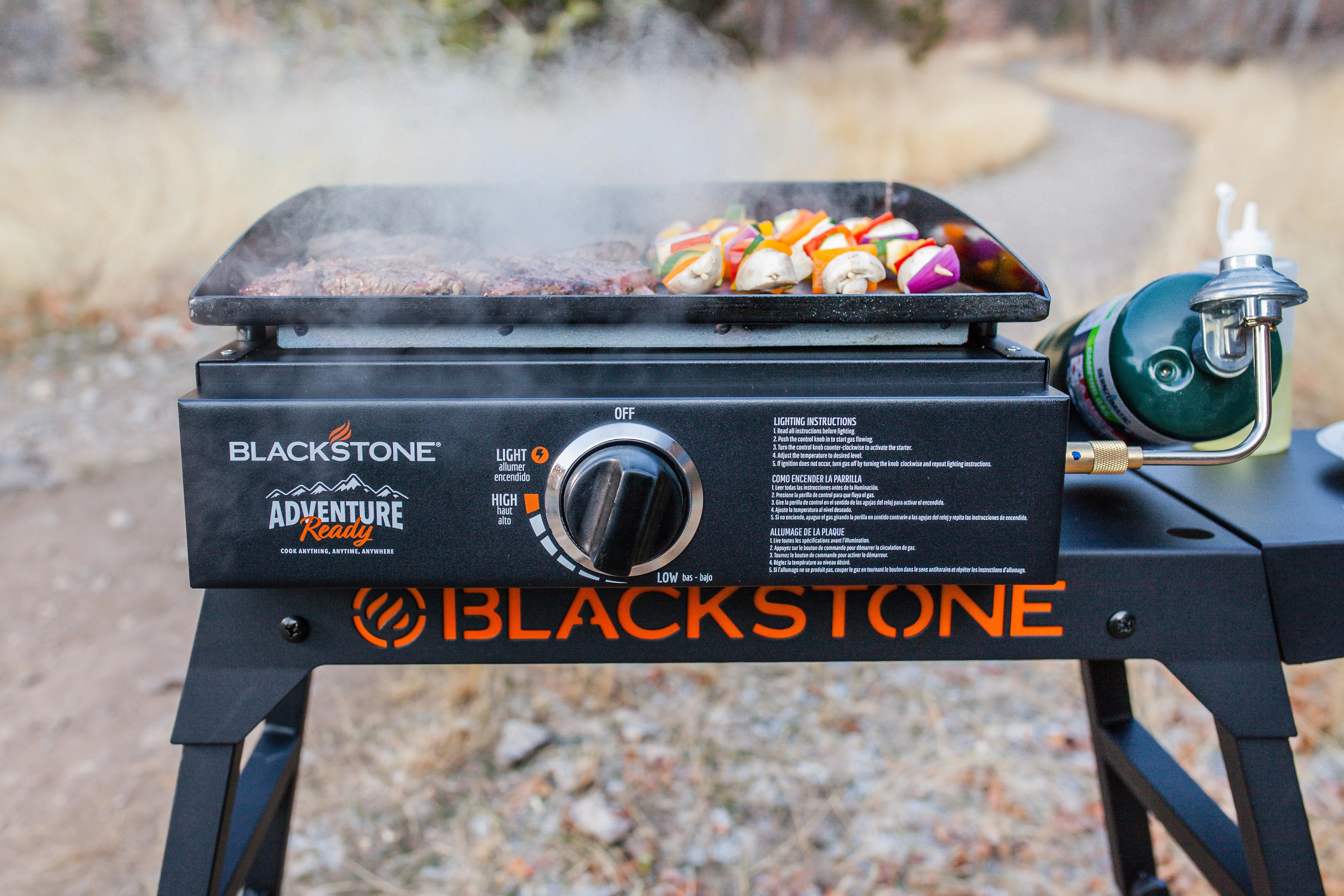 Adventure Ready 22" Griddle with Hood, Legs, Adapter Hose