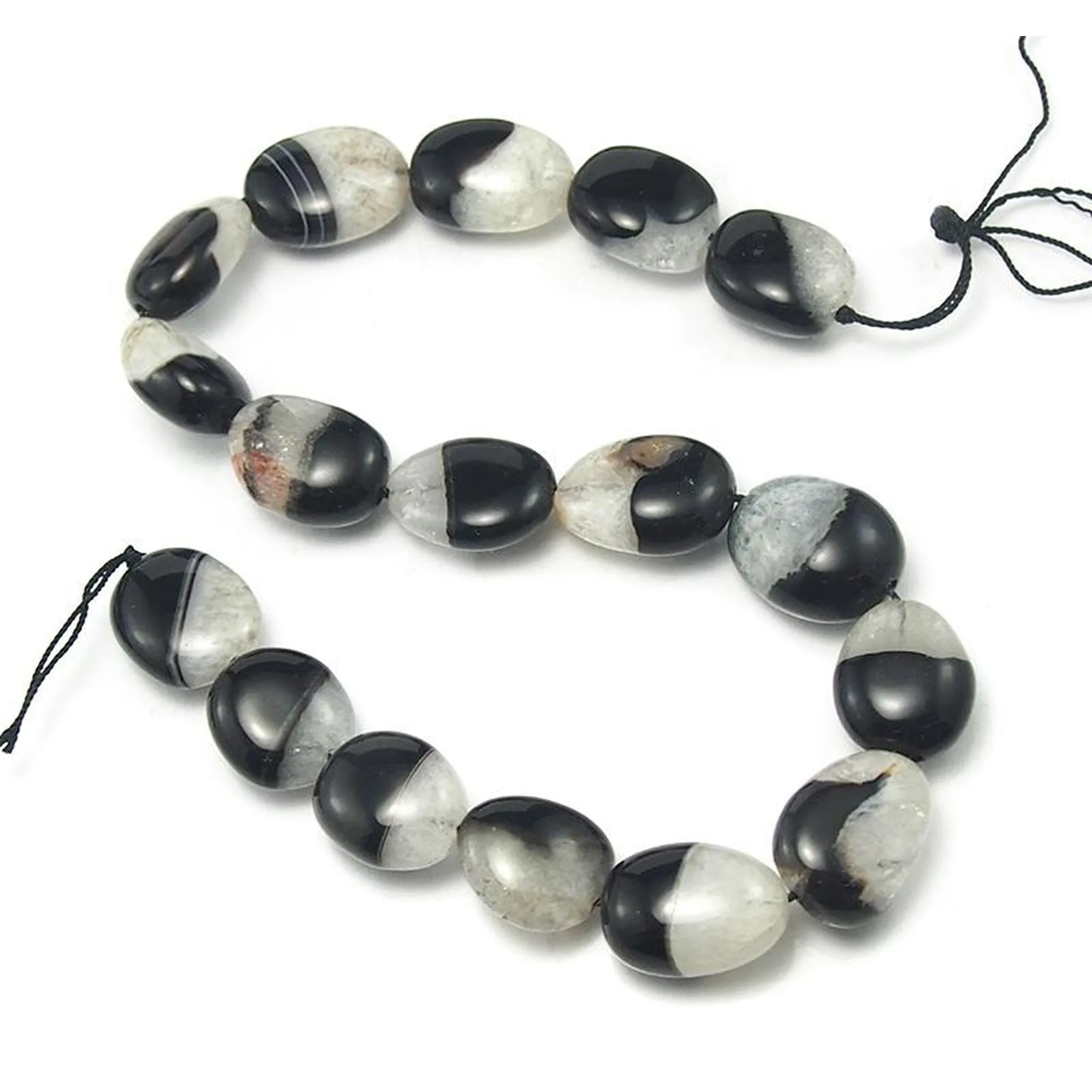 Banded Agate Nugget Strand