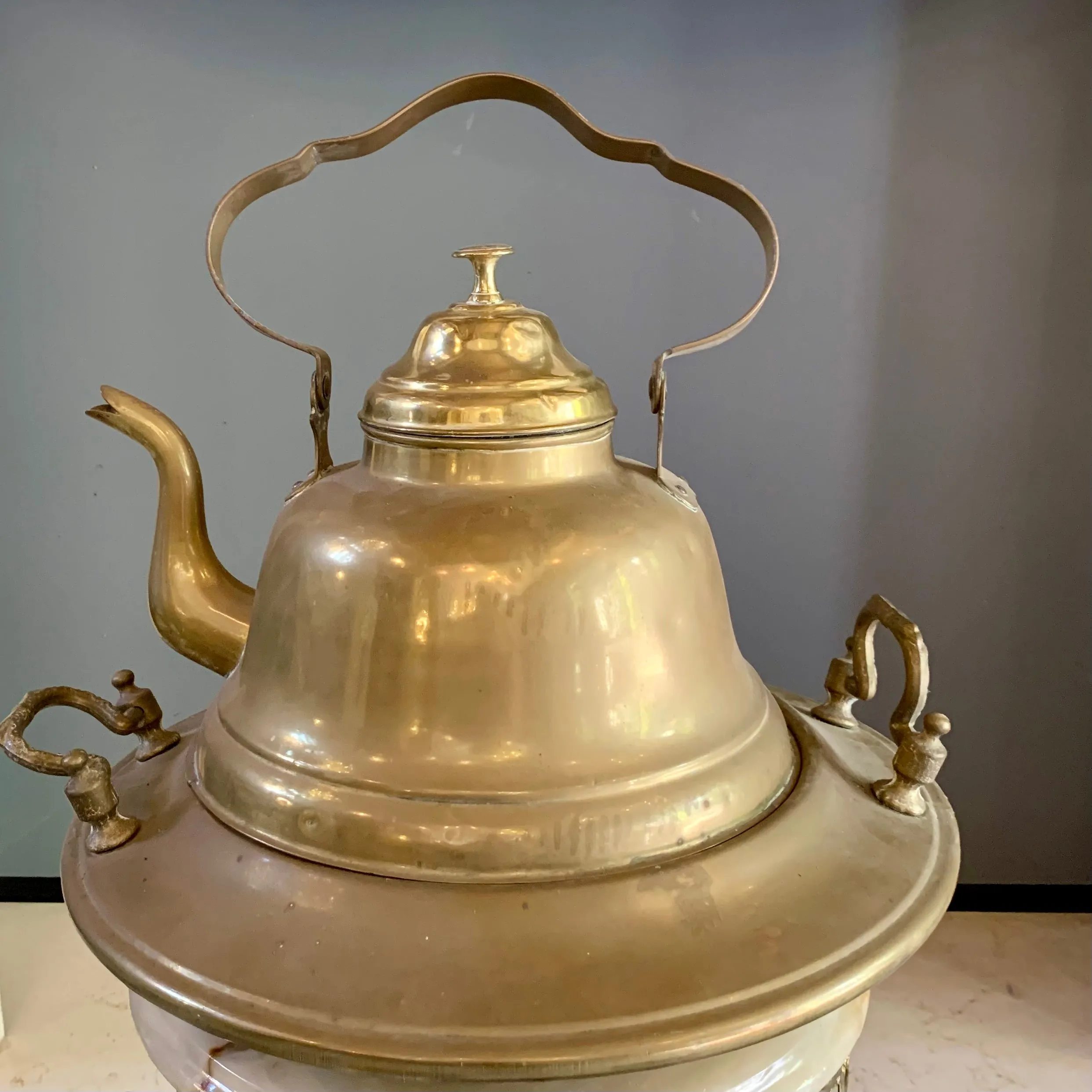 Beautiful Antique Brass Teapot - SOLD
