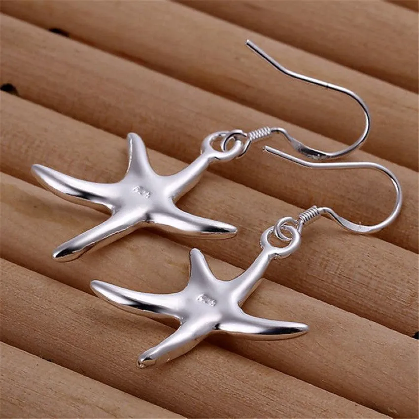 Beautiful Silver Starfish Earrings