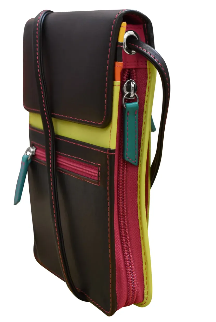 Black Brights Leather Organizer Bag