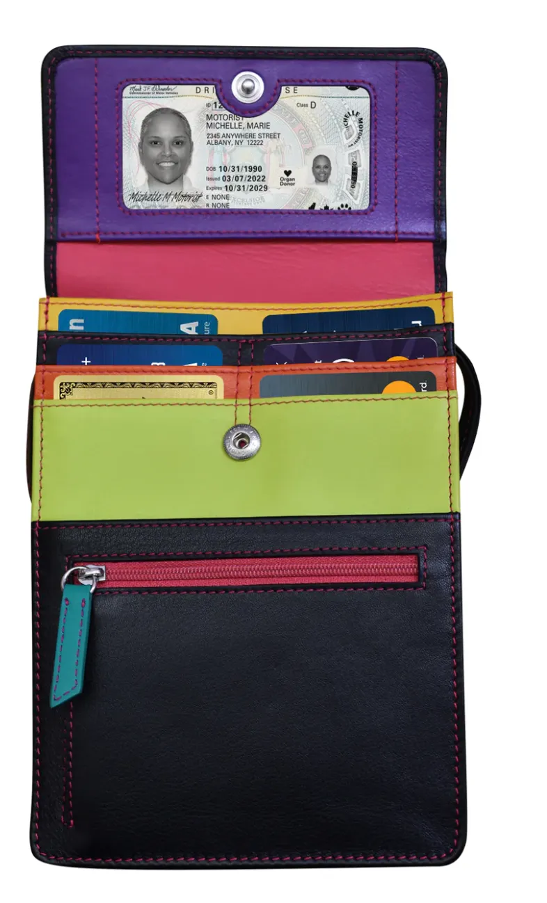 Black Brights Leather Organizer Bag