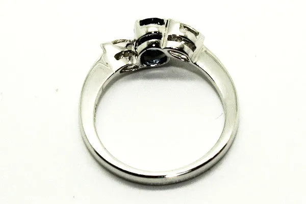 Blue Sapphire And Marque Diamond Ring Ad No.1129