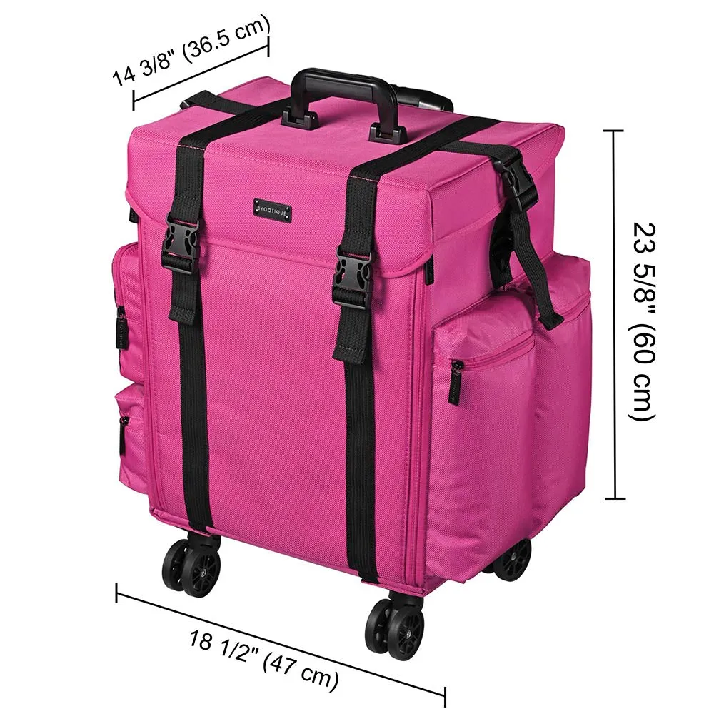 Byootique MassLux Deep Pink Oxford Rolling Soft Makeup Case