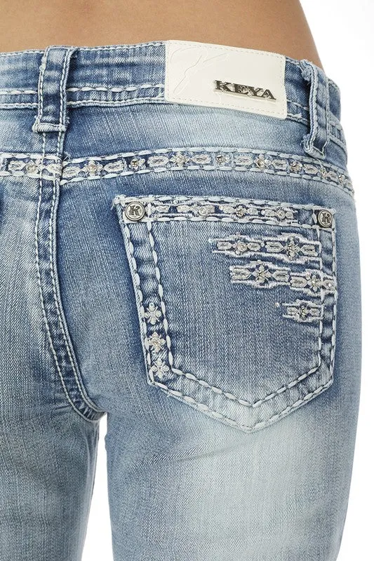 Capri denim with Embellishments