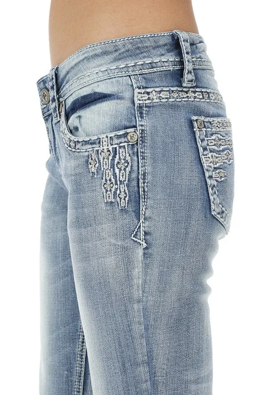 Capri denim with Embellishments