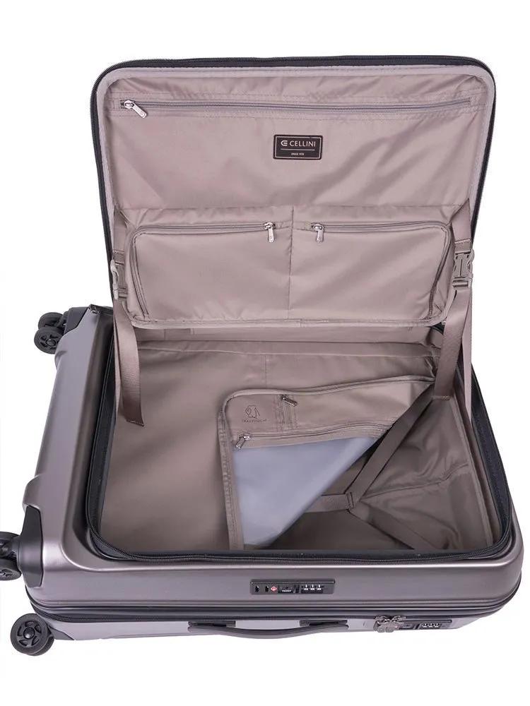 Cellini Tri Pak Medium Front Loader 4 Wheel Trolley Case | Champagne