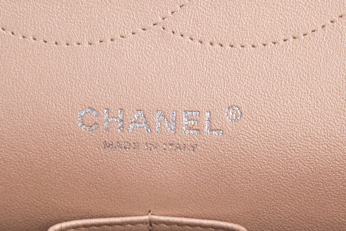 Chanel 2017 Jumbo Pink Iridescent Caviar Togo Leather Handbag