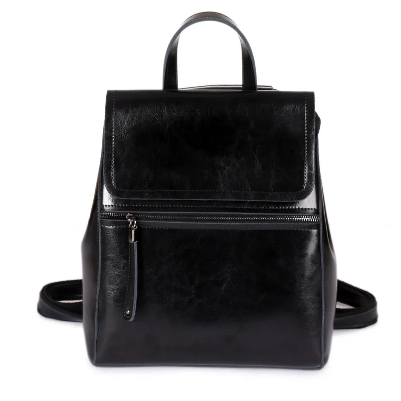 Coffee Handmade Leather Backpack