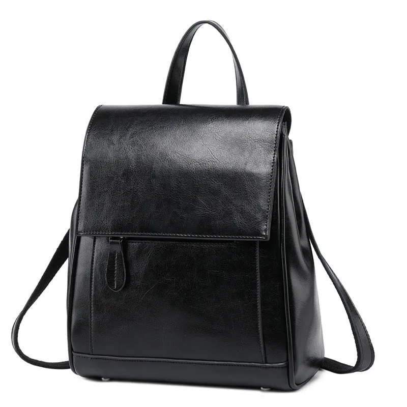 Coffee Handmade Leather Backpack