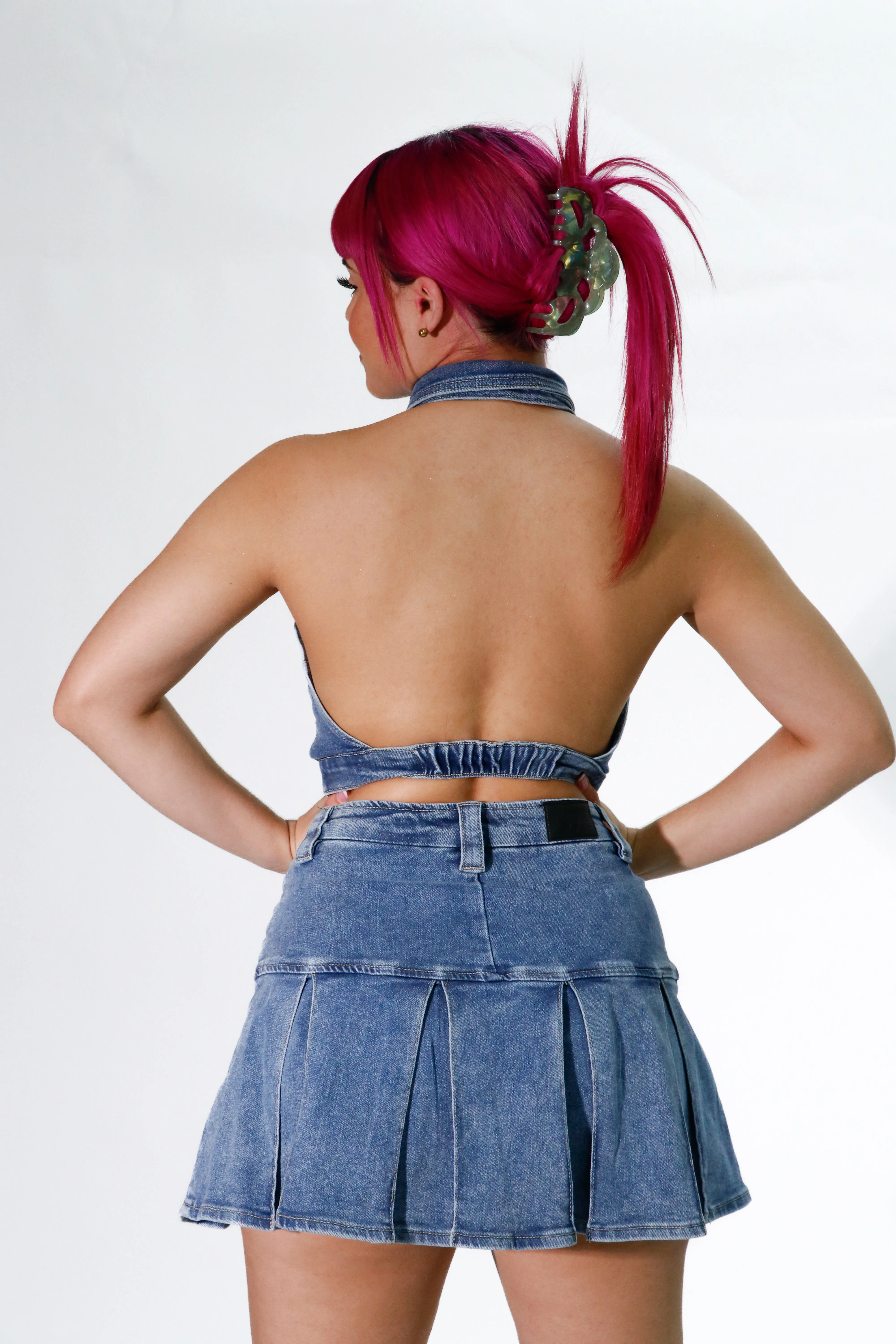 dark denim set