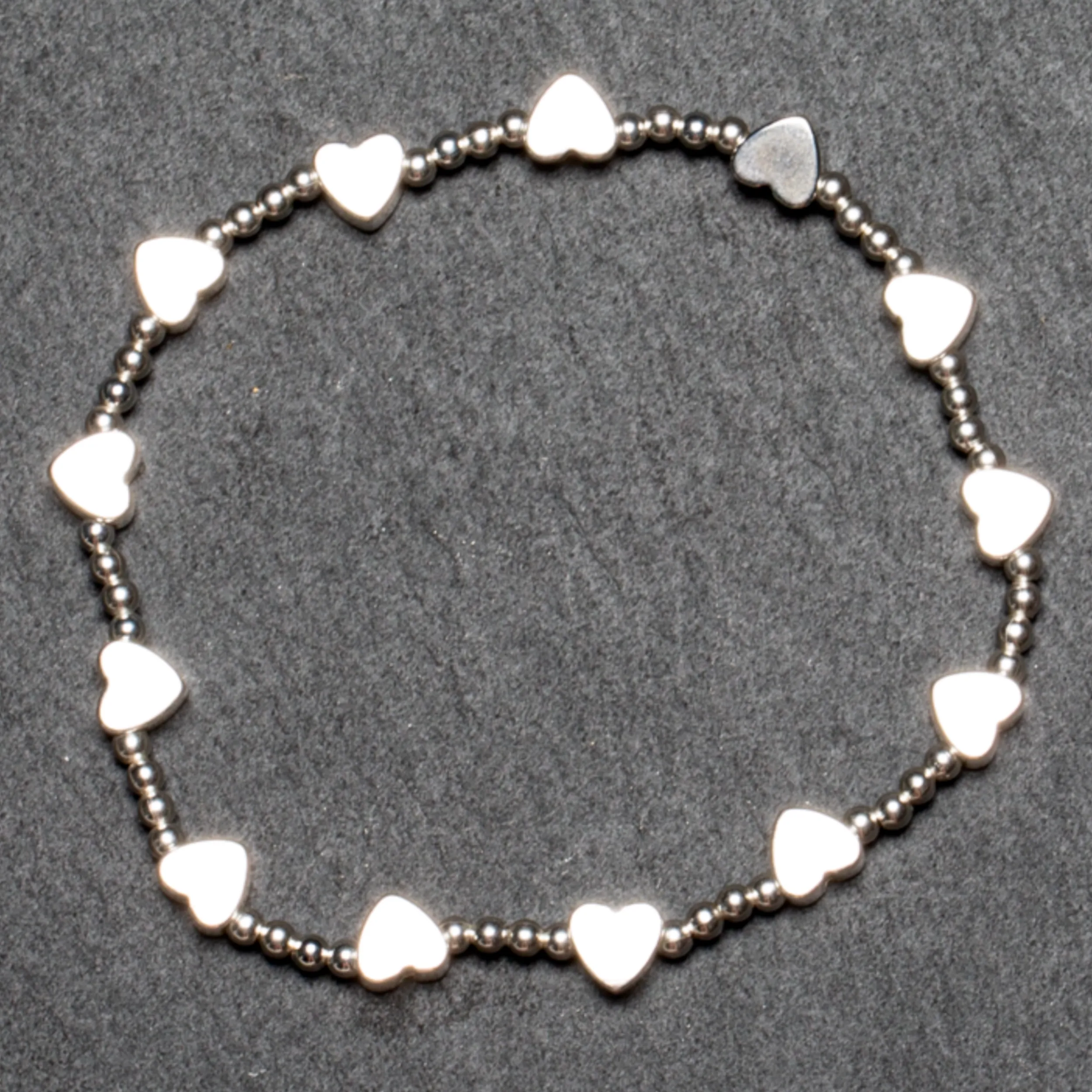 Elastic Heart Bracelet SILVER