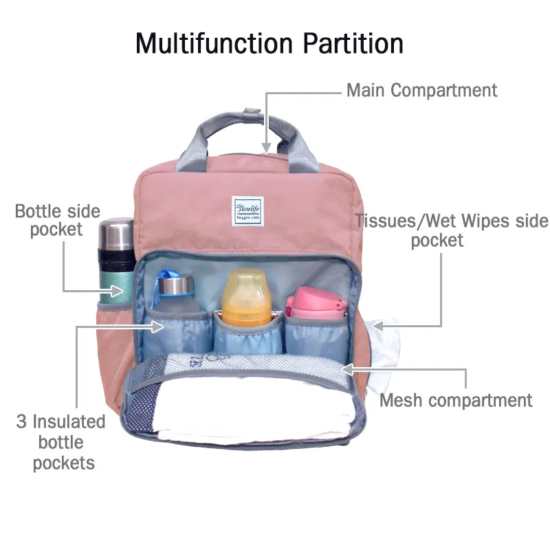 Fashion & Casual Design Diaper Backpack for Mom