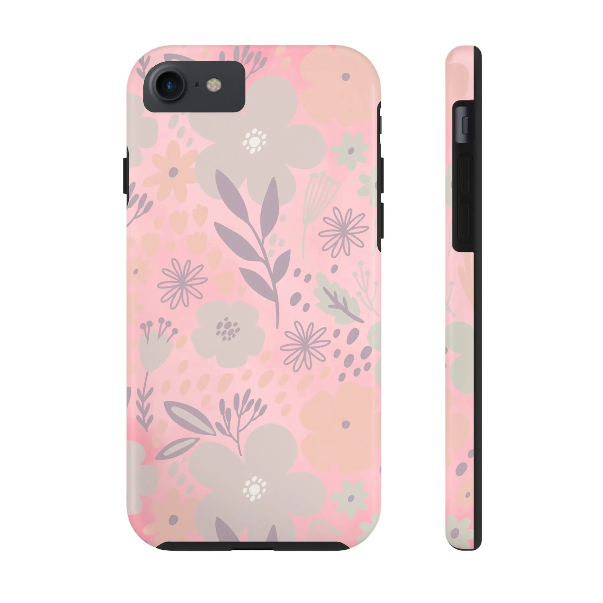 Floral pattern iPhone Case, Aesthetic Phone Cover, Artsy Floral Design, Protective Phone Cover compatible with a large variety of iPhone models, Phone Case, Gift