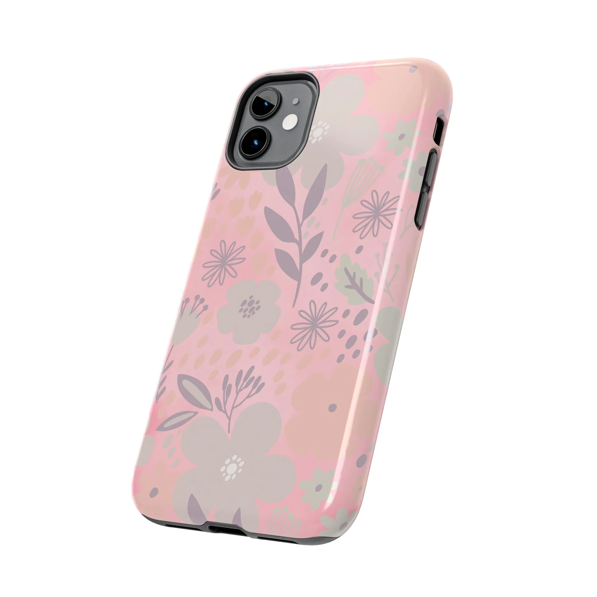 Floral pattern iPhone Case, Aesthetic Phone Cover, Artsy Floral Design, Protective Phone Cover compatible with a large variety of iPhone models, Phone Case, Gift