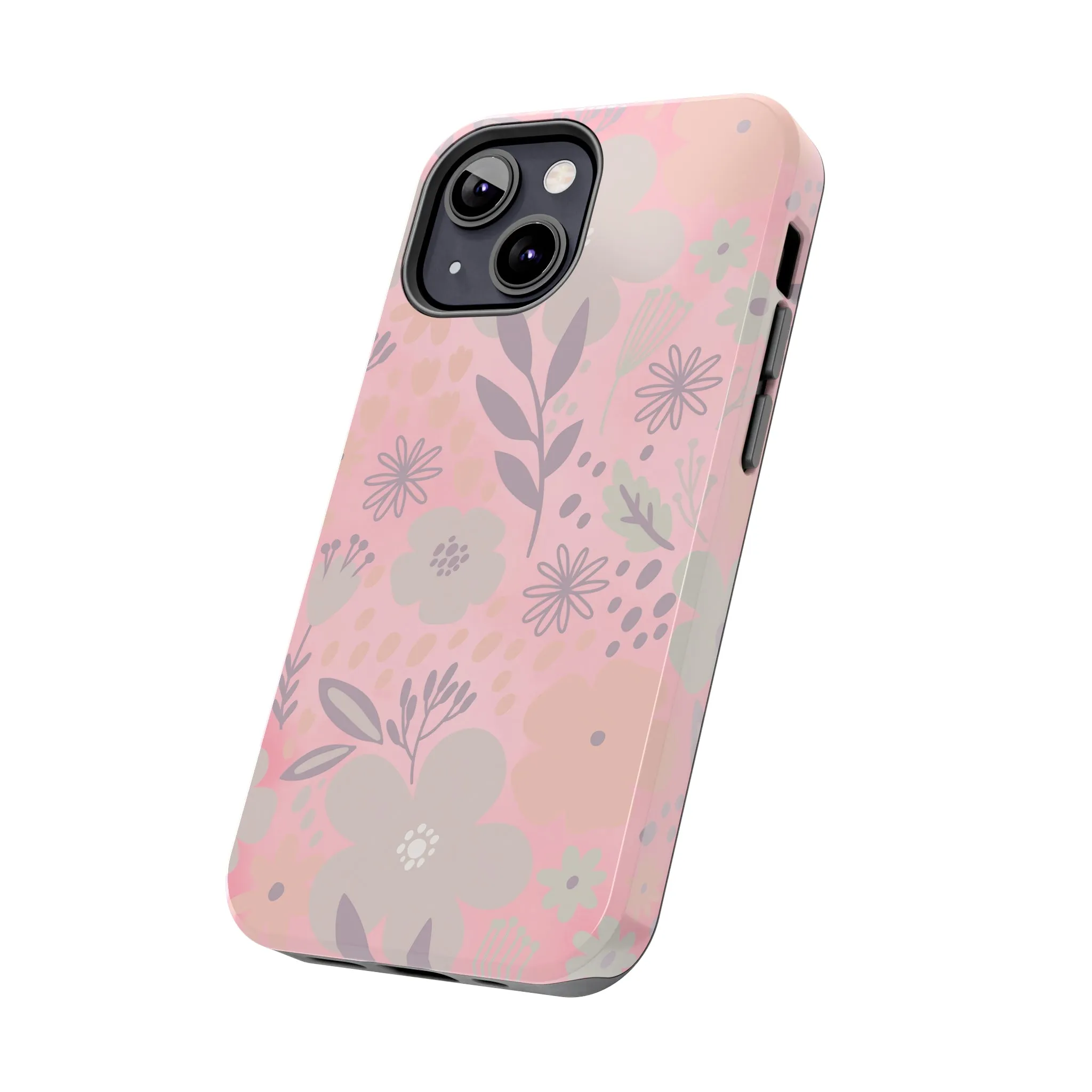 Floral pattern iPhone Case, Aesthetic Phone Cover, Artsy Floral Design, Protective Phone Cover compatible with a large variety of iPhone models, Phone Case, Gift