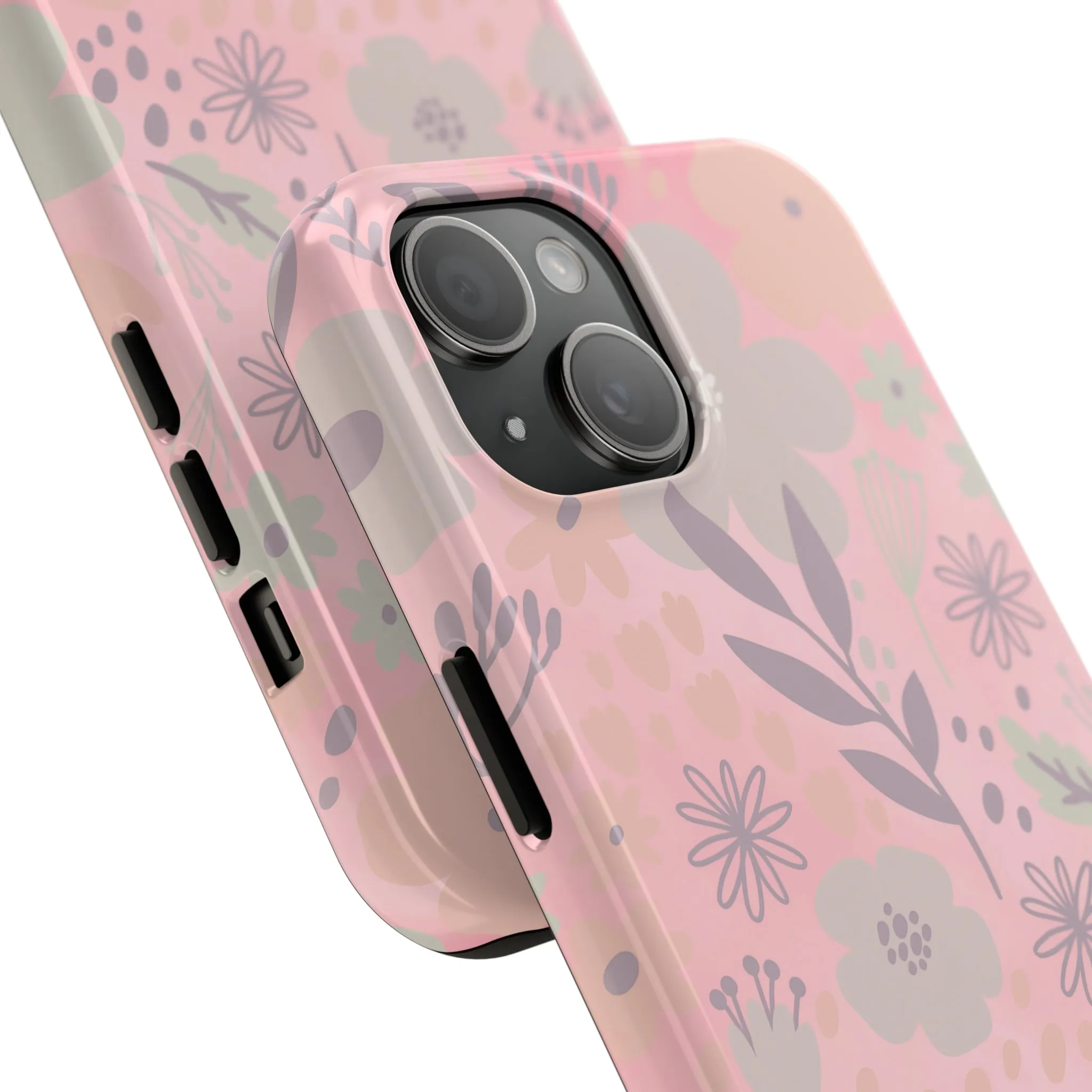 Floral pattern iPhone Case, Aesthetic Phone Cover, Artsy Floral Design, Protective Phone Cover compatible with a large variety of iPhone models, Phone Case, Gift