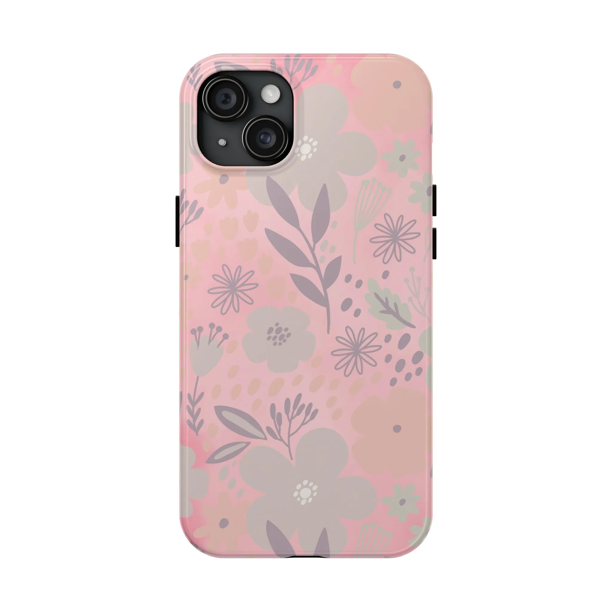 Floral pattern iPhone Case, Aesthetic Phone Cover, Artsy Floral Design, Protective Phone Cover compatible with a large variety of iPhone models, Phone Case, Gift
