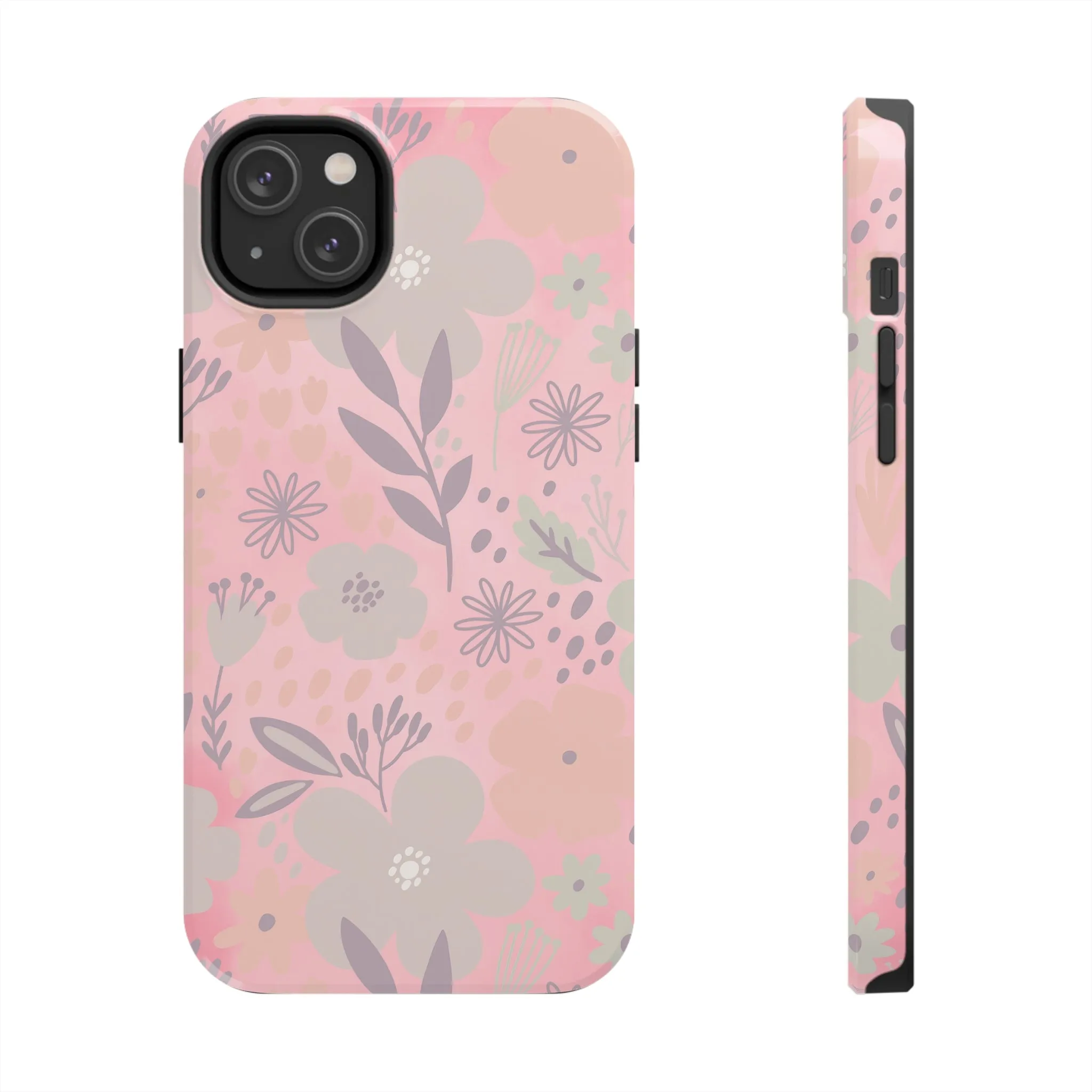 Floral pattern iPhone Case, Aesthetic Phone Cover, Artsy Floral Design, Protective Phone Cover compatible with a large variety of iPhone models, Phone Case, Gift