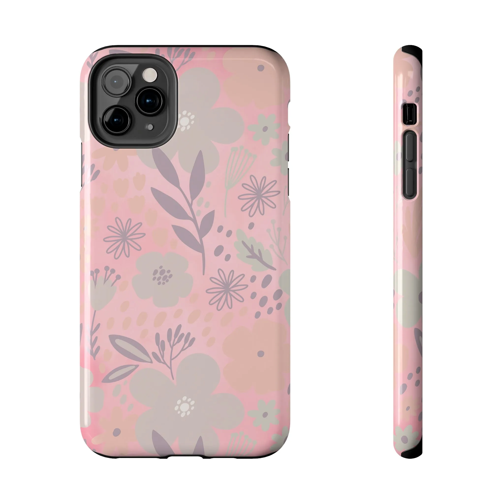 Floral pattern iPhone Case, Aesthetic Phone Cover, Artsy Floral Design, Protective Phone Cover compatible with a large variety of iPhone models, Phone Case, Gift