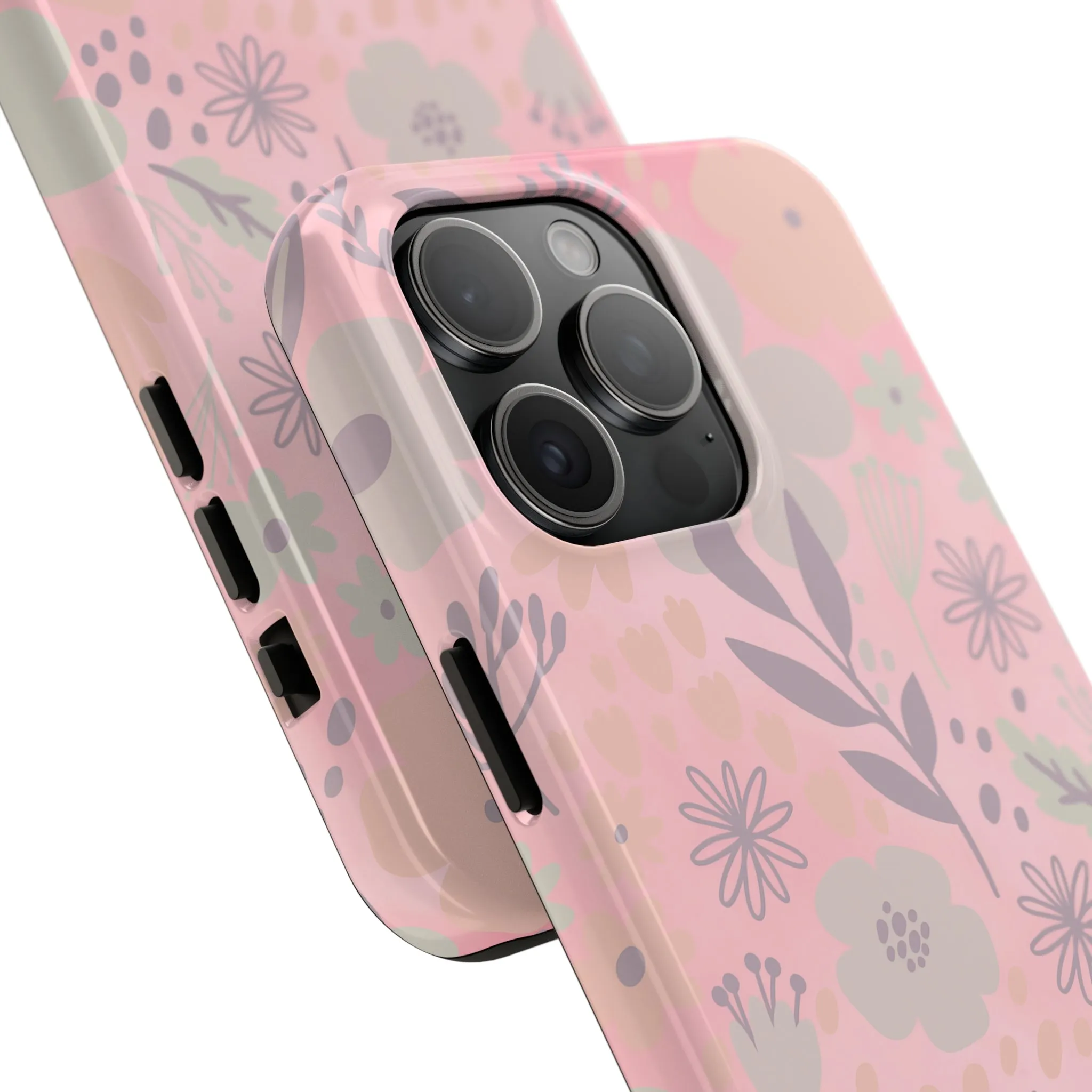 Floral pattern iPhone Case, Aesthetic Phone Cover, Artsy Floral Design, Protective Phone Cover compatible with a large variety of iPhone models, Phone Case, Gift
