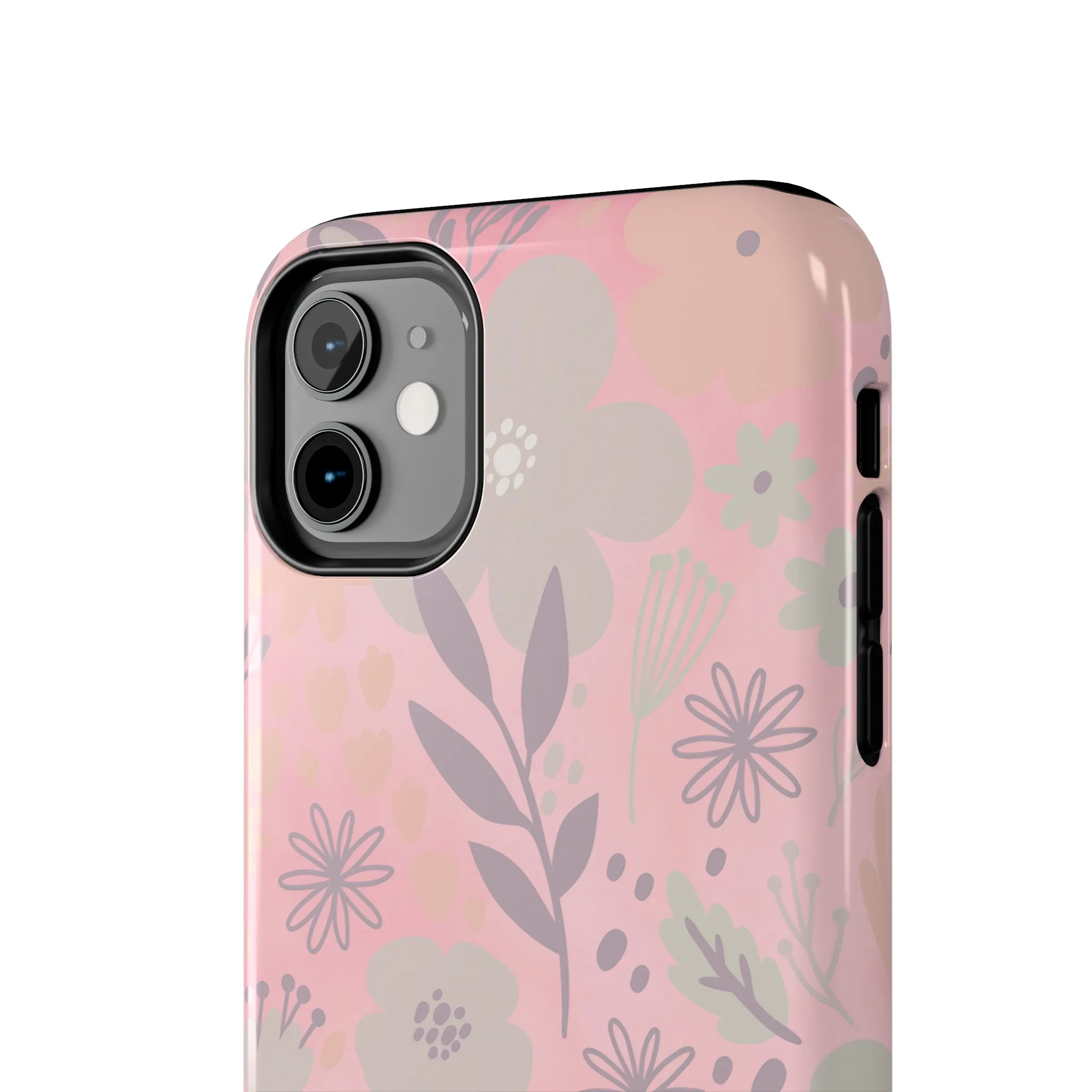 Floral pattern iPhone Case, Aesthetic Phone Cover, Artsy Floral Design, Protective Phone Cover compatible with a large variety of iPhone models, Phone Case, Gift