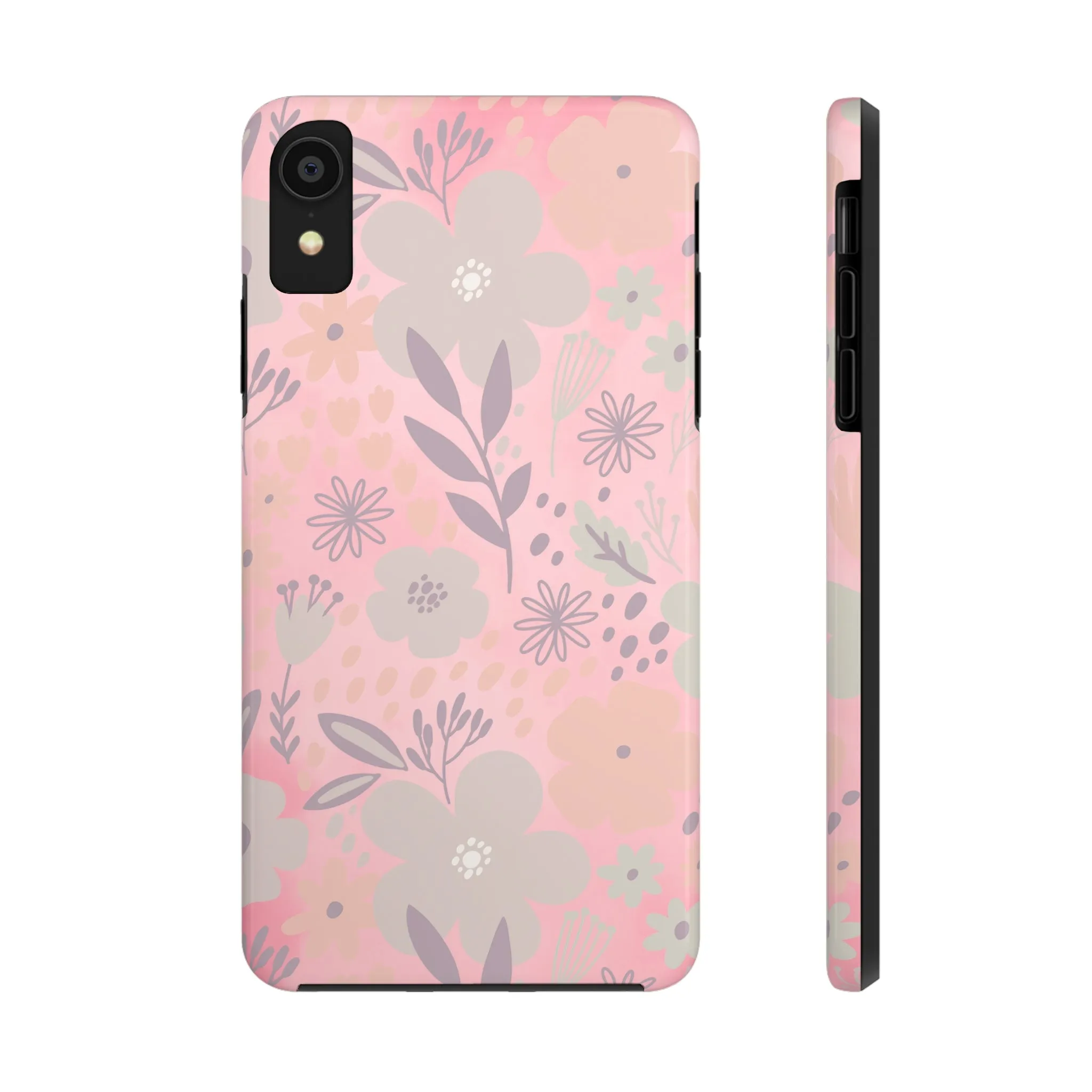 Floral pattern iPhone Case, Aesthetic Phone Cover, Artsy Floral Design, Protective Phone Cover compatible with a large variety of iPhone models, Phone Case, Gift