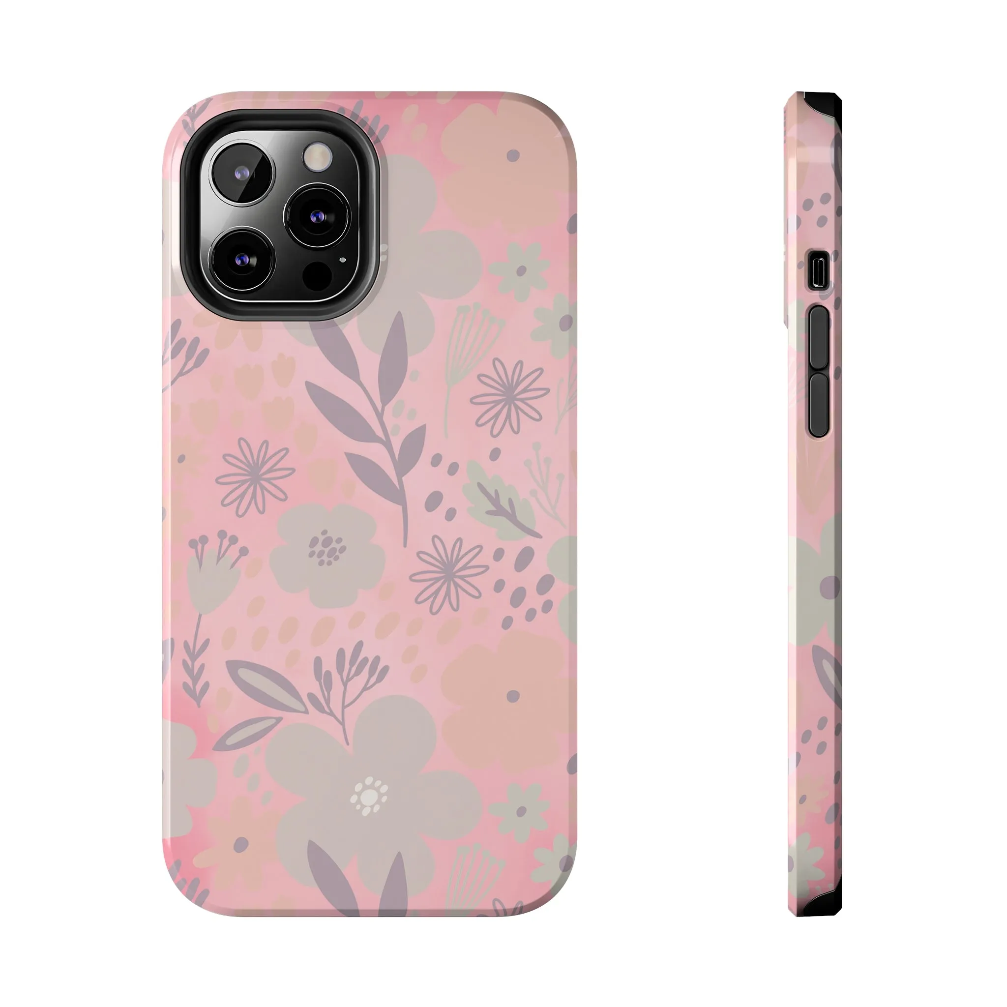 Floral pattern iPhone Case, Aesthetic Phone Cover, Artsy Floral Design, Protective Phone Cover compatible with a large variety of iPhone models, Phone Case, Gift