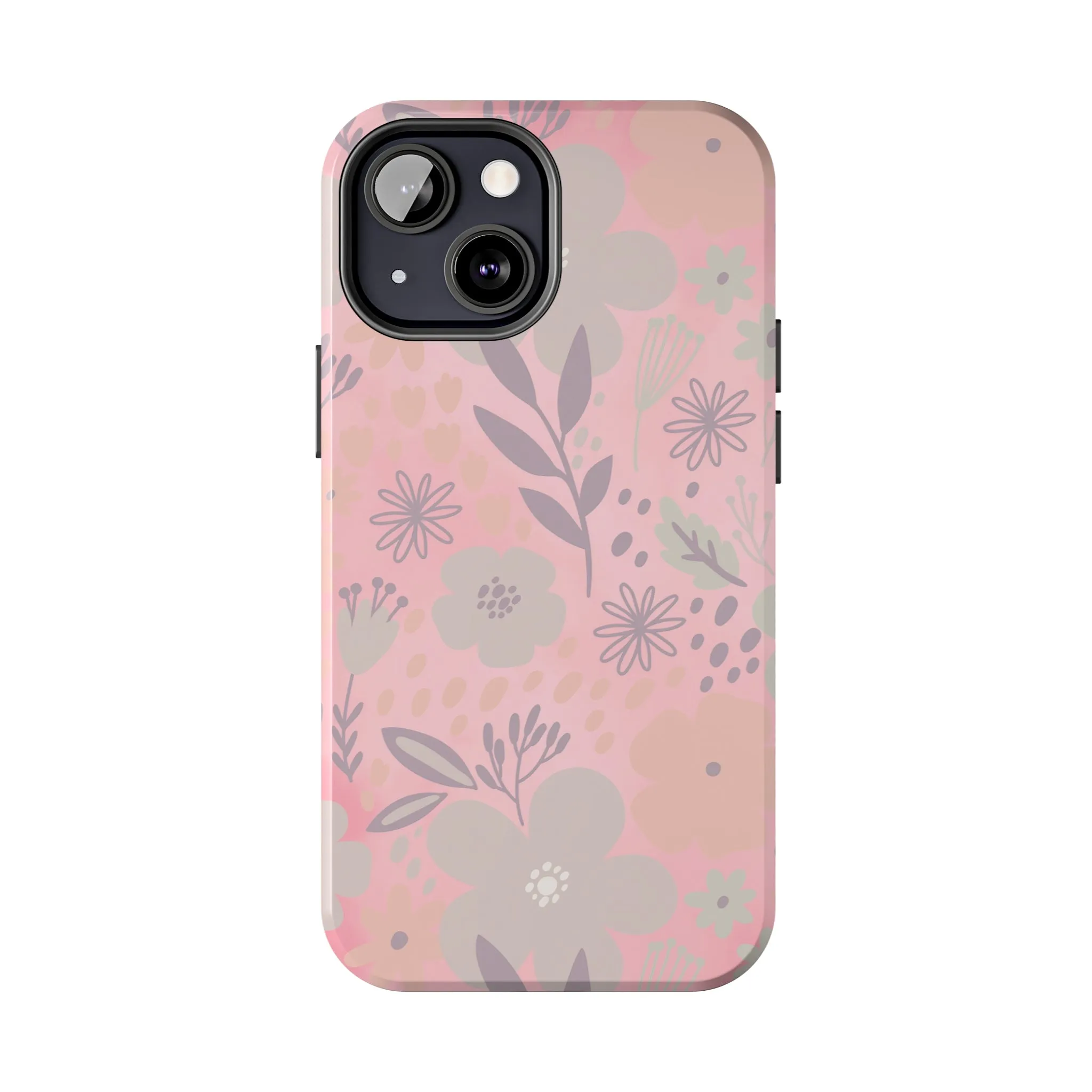 Floral pattern iPhone Case, Aesthetic Phone Cover, Artsy Floral Design, Protective Phone Cover compatible with a large variety of iPhone models, Phone Case, Gift