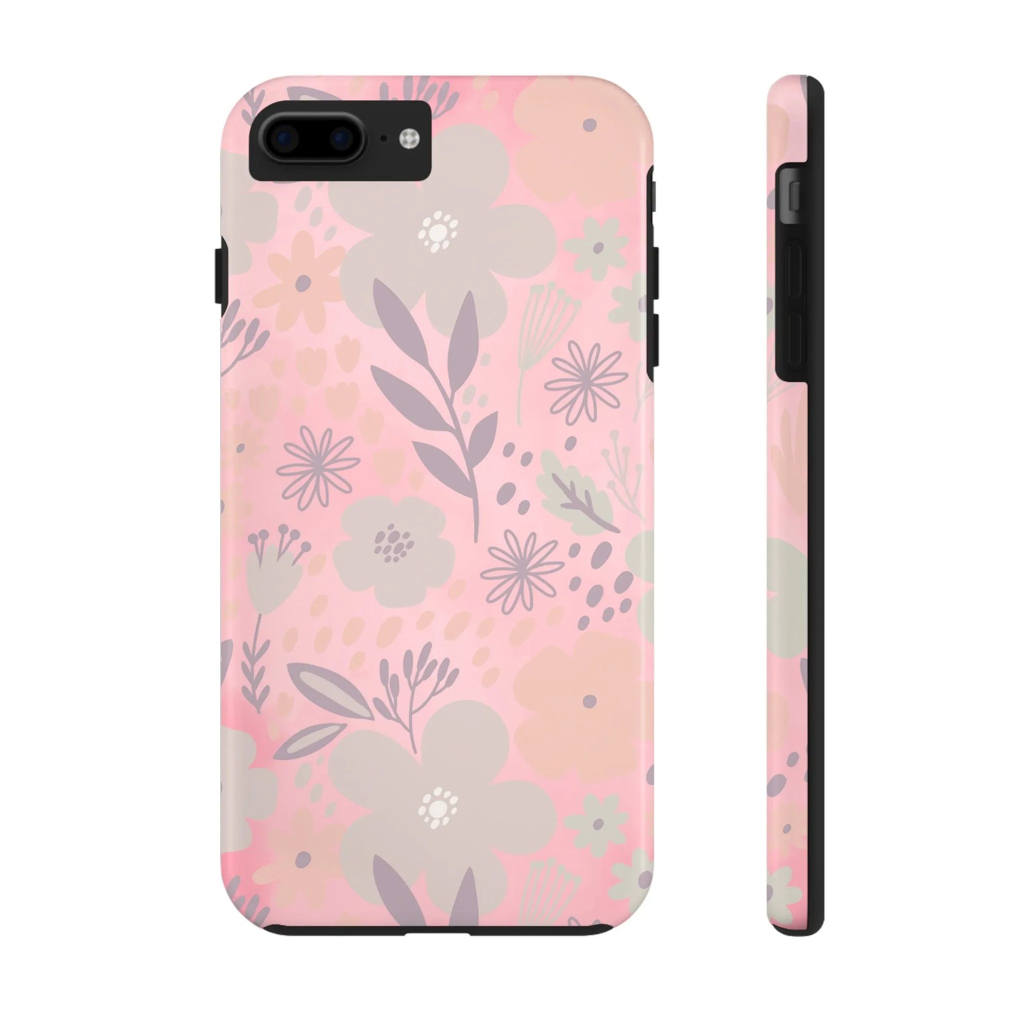 Floral pattern iPhone Case, Aesthetic Phone Cover, Artsy Floral Design, Protective Phone Cover compatible with a large variety of iPhone models, Phone Case, Gift