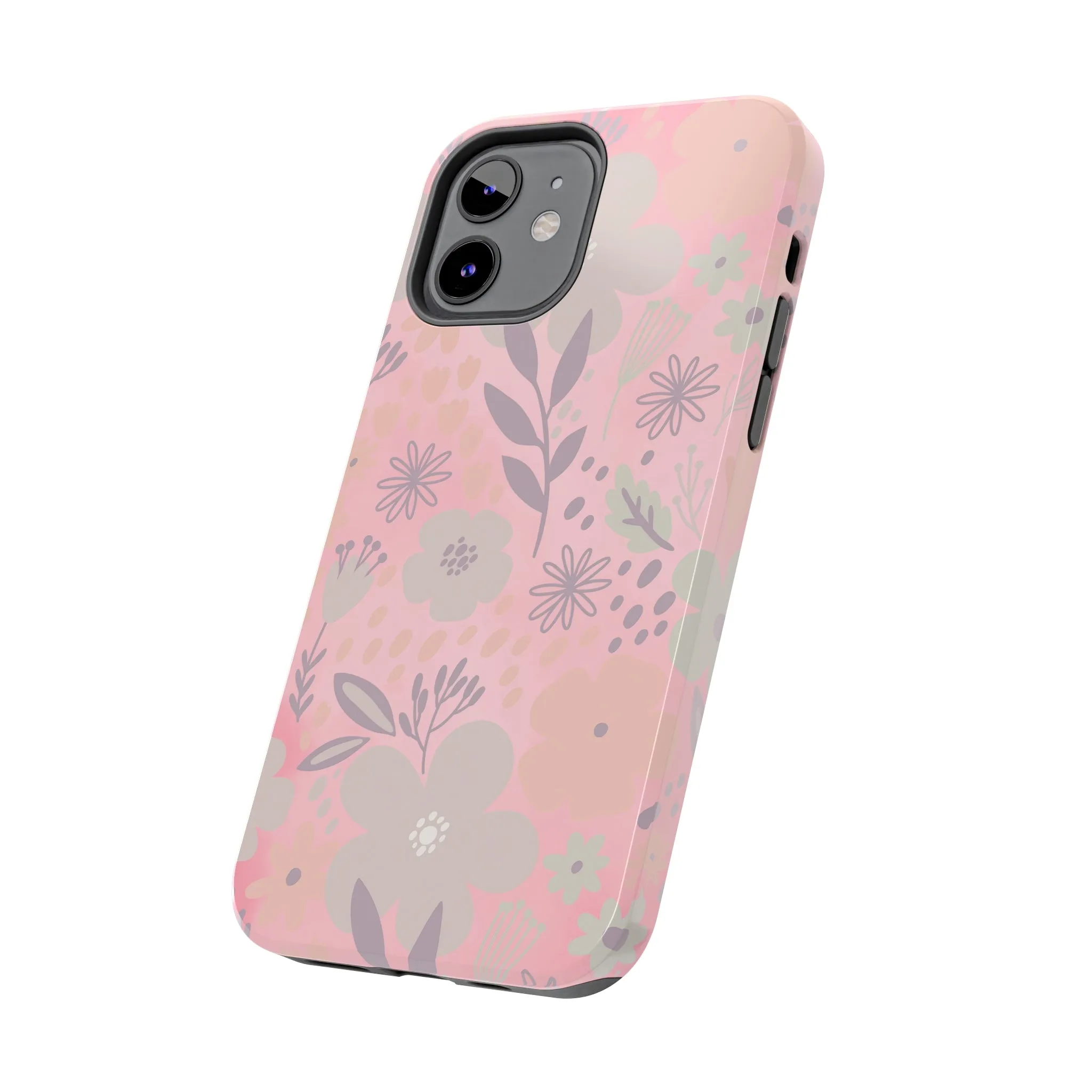 Floral pattern iPhone Case, Aesthetic Phone Cover, Artsy Floral Design, Protective Phone Cover compatible with a large variety of iPhone models, Phone Case, Gift