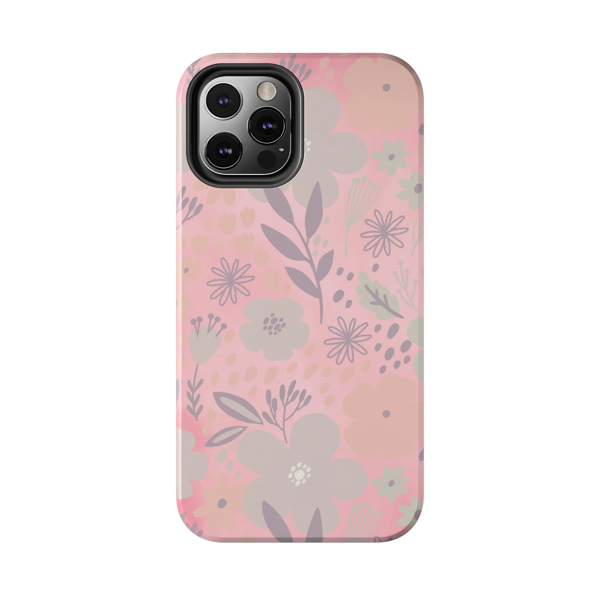 Floral pattern iPhone Case, Aesthetic Phone Cover, Artsy Floral Design, Protective Phone Cover compatible with a large variety of iPhone models, Phone Case, Gift