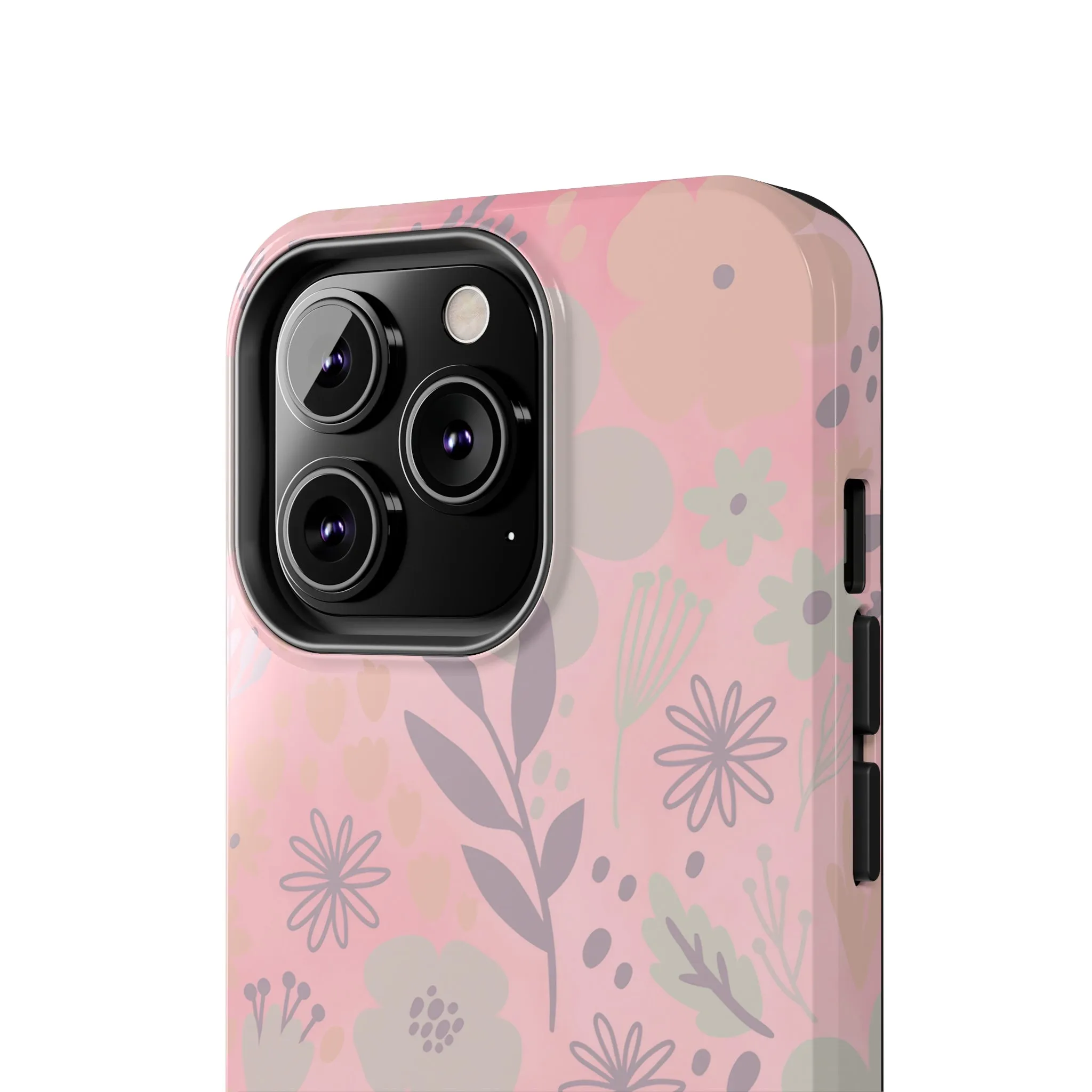 Floral pattern iPhone Case, Aesthetic Phone Cover, Artsy Floral Design, Protective Phone Cover compatible with a large variety of iPhone models, Phone Case, Gift