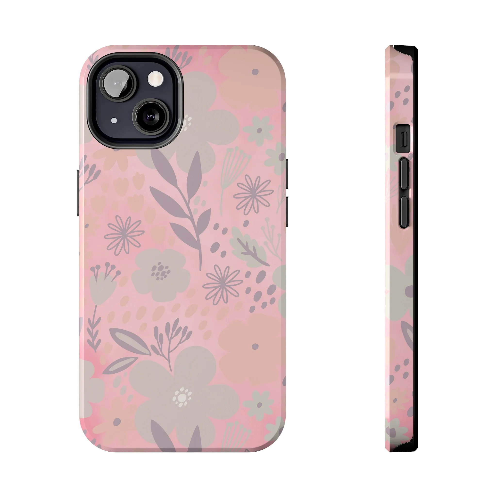 Floral pattern iPhone Case, Aesthetic Phone Cover, Artsy Floral Design, Protective Phone Cover compatible with a large variety of iPhone models, Phone Case, Gift