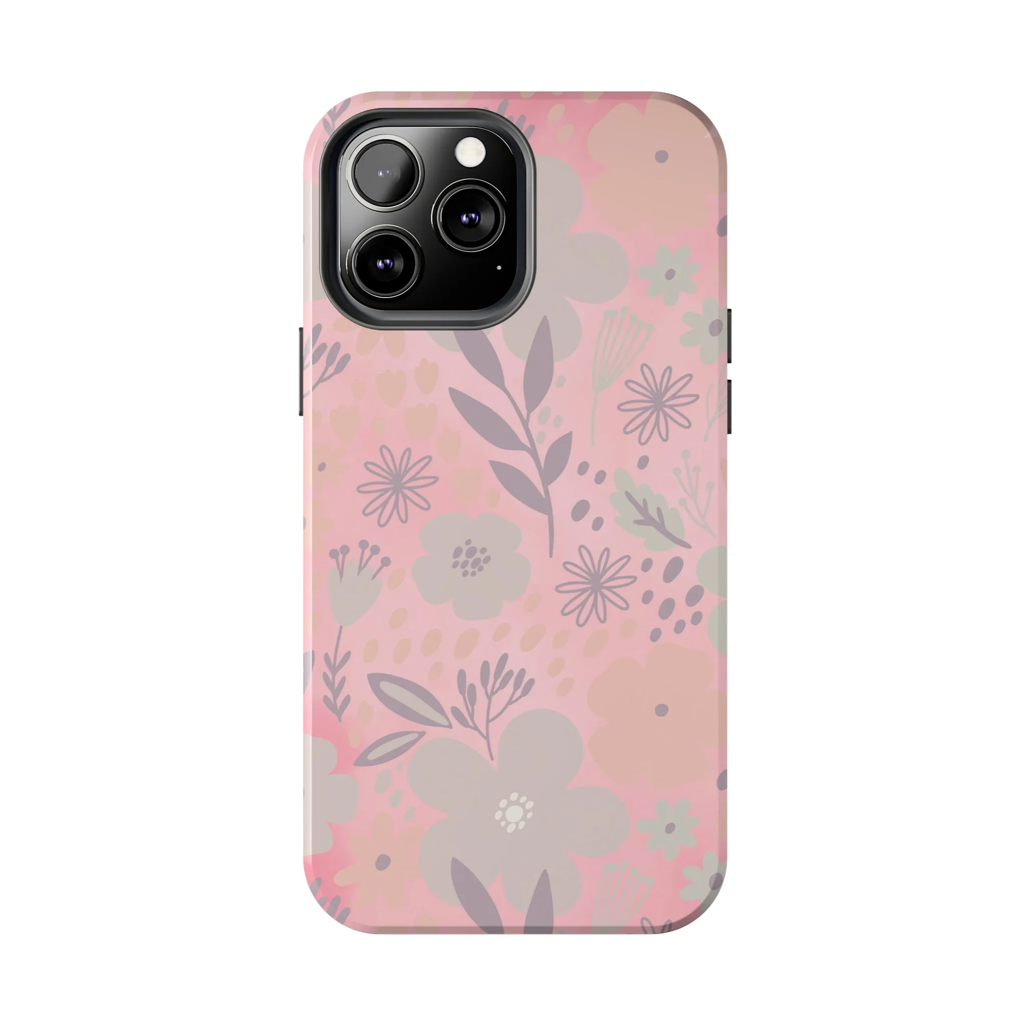 Floral pattern iPhone Case, Aesthetic Phone Cover, Artsy Floral Design, Protective Phone Cover compatible with a large variety of iPhone models, Phone Case, Gift