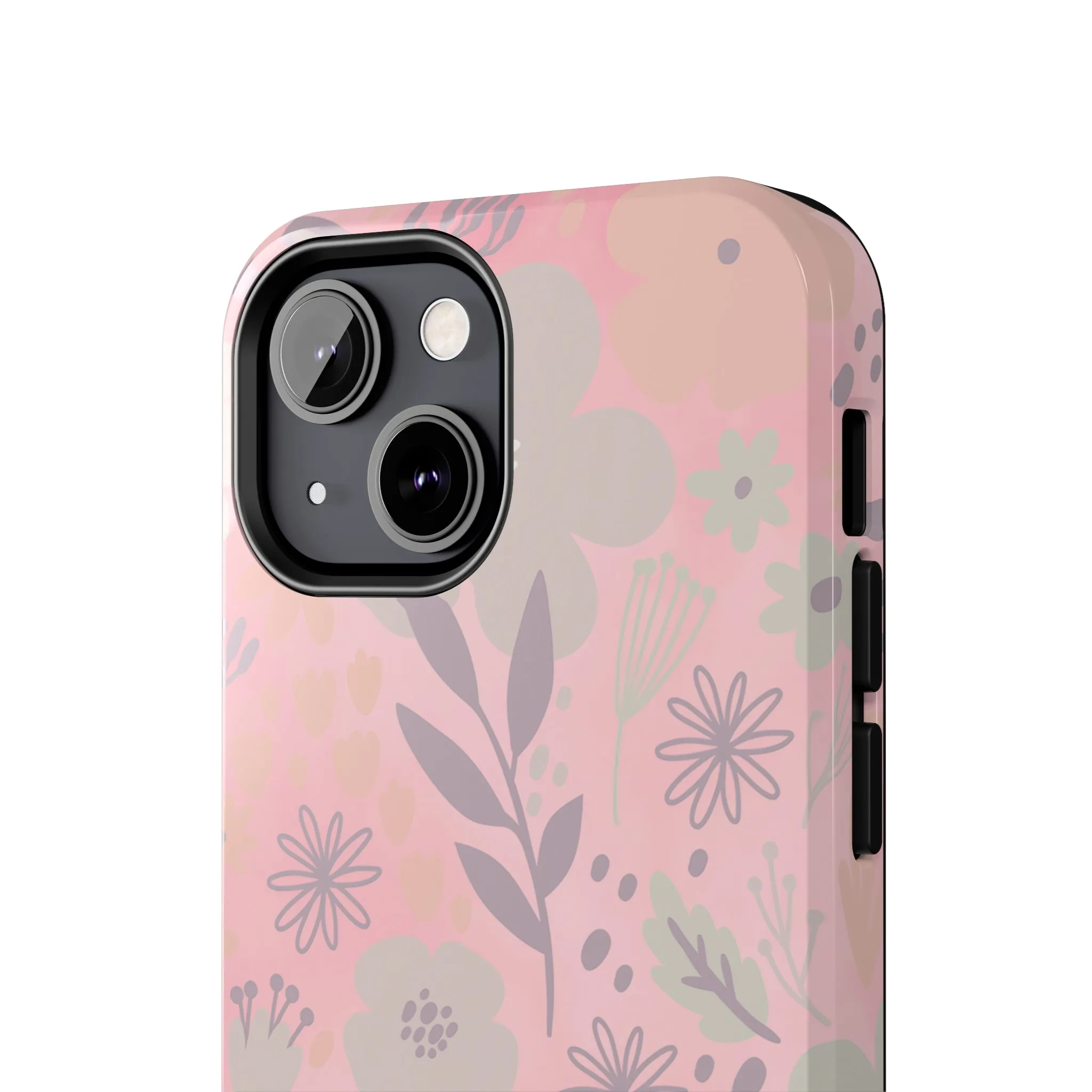 Floral pattern iPhone Case, Aesthetic Phone Cover, Artsy Floral Design, Protective Phone Cover compatible with a large variety of iPhone models, Phone Case, Gift