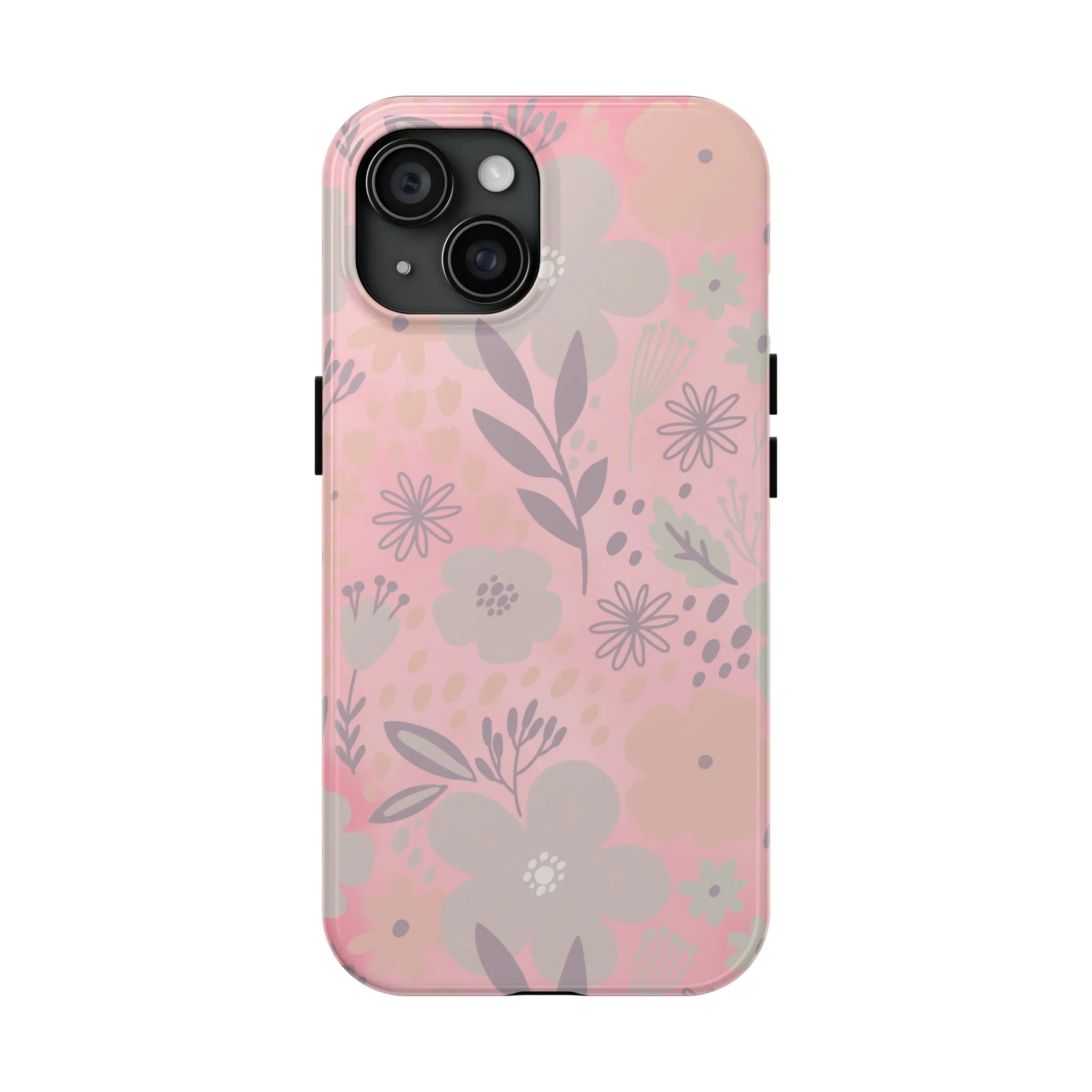 Floral pattern iPhone Case, Aesthetic Phone Cover, Artsy Floral Design, Protective Phone Cover compatible with a large variety of iPhone models, Phone Case, Gift