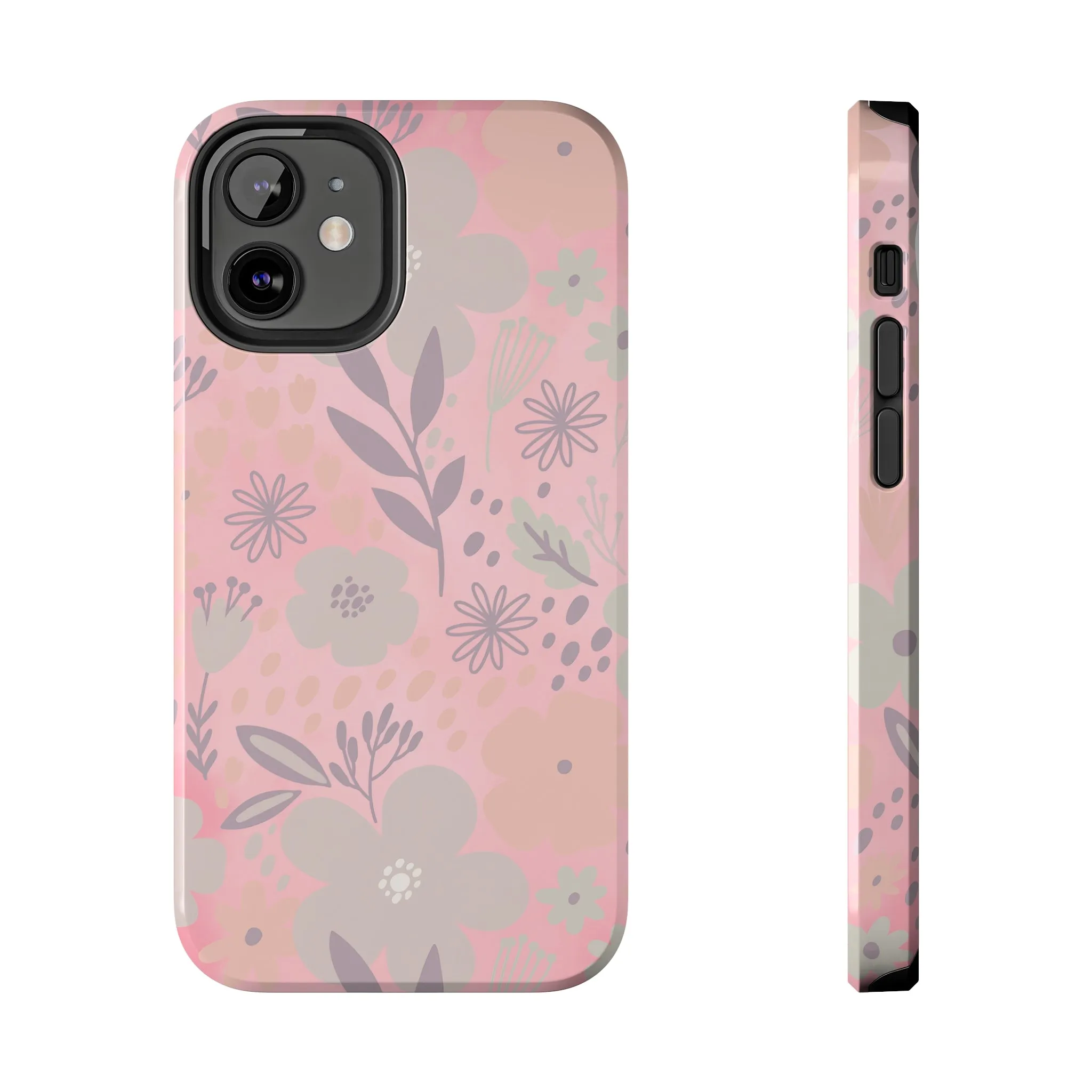 Floral pattern iPhone Case, Aesthetic Phone Cover, Artsy Floral Design, Protective Phone Cover compatible with a large variety of iPhone models, Phone Case, Gift