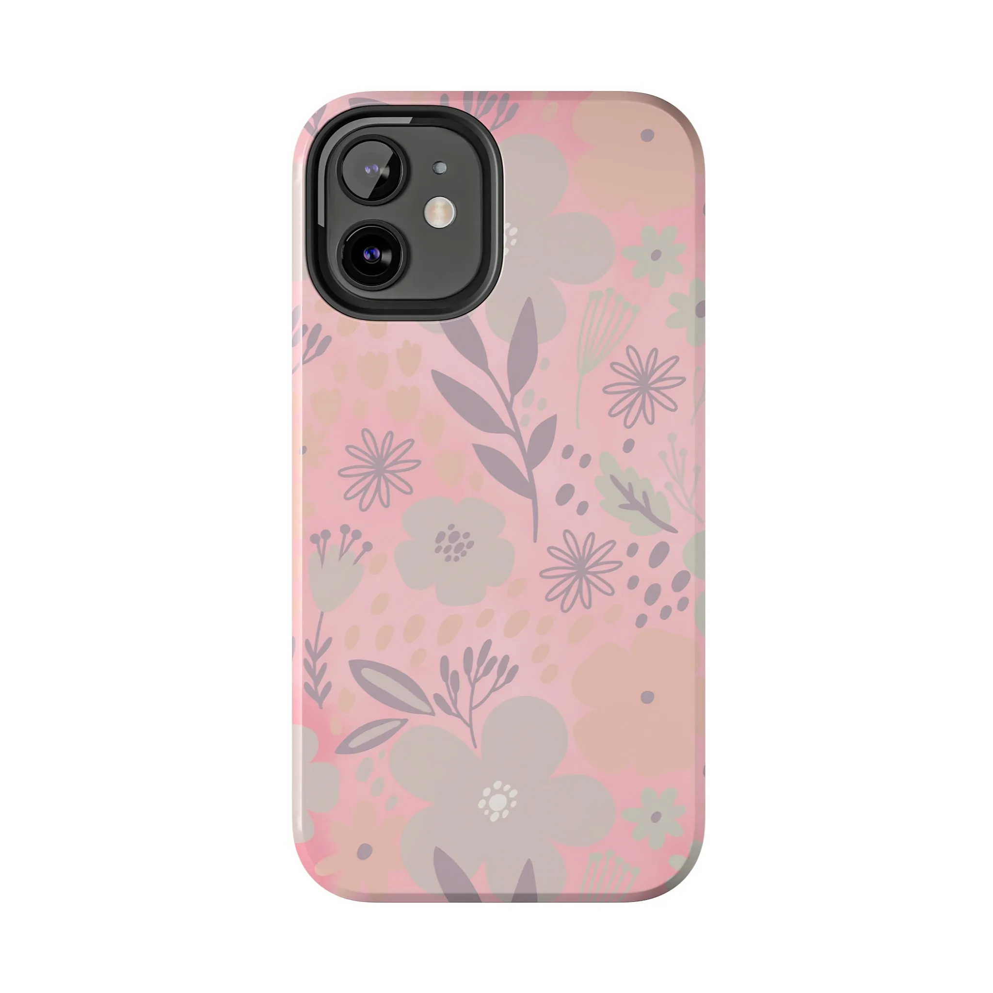 Floral pattern iPhone Case, Aesthetic Phone Cover, Artsy Floral Design, Protective Phone Cover compatible with a large variety of iPhone models, Phone Case, Gift