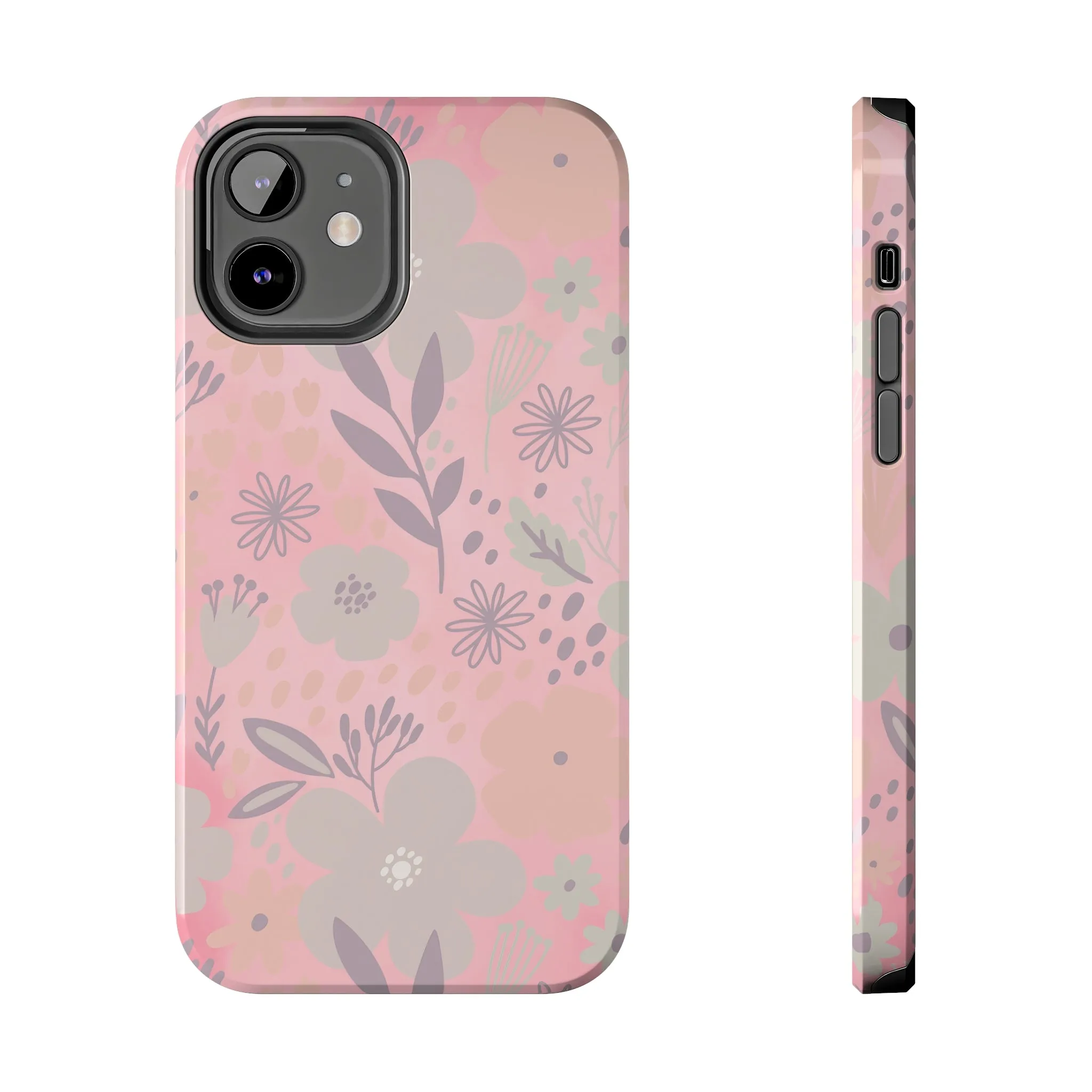 Floral pattern iPhone Case, Aesthetic Phone Cover, Artsy Floral Design, Protective Phone Cover compatible with a large variety of iPhone models, Phone Case, Gift