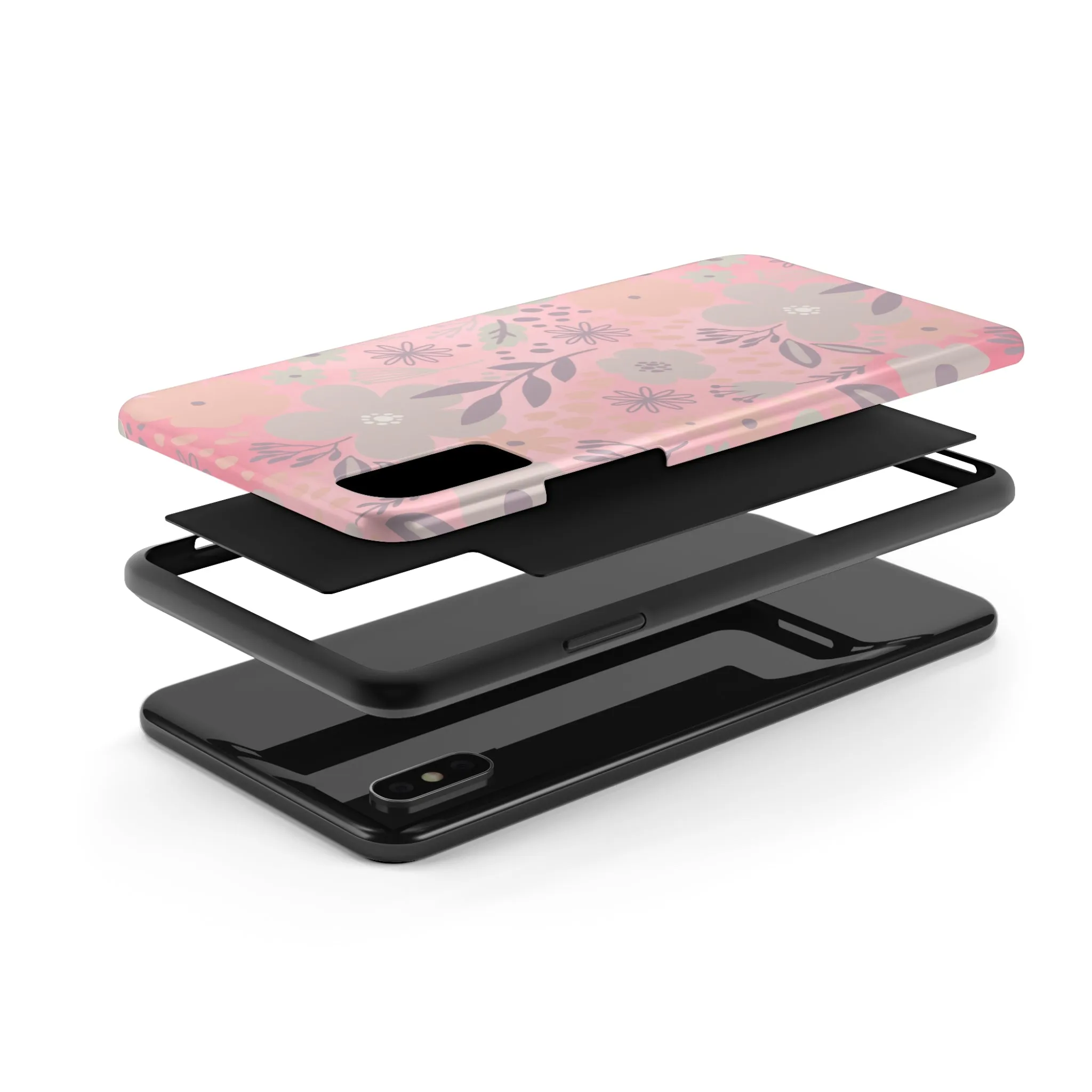Floral pattern iPhone Case, Aesthetic Phone Cover, Artsy Floral Design, Protective Phone Cover compatible with a large variety of iPhone models, Phone Case, Gift