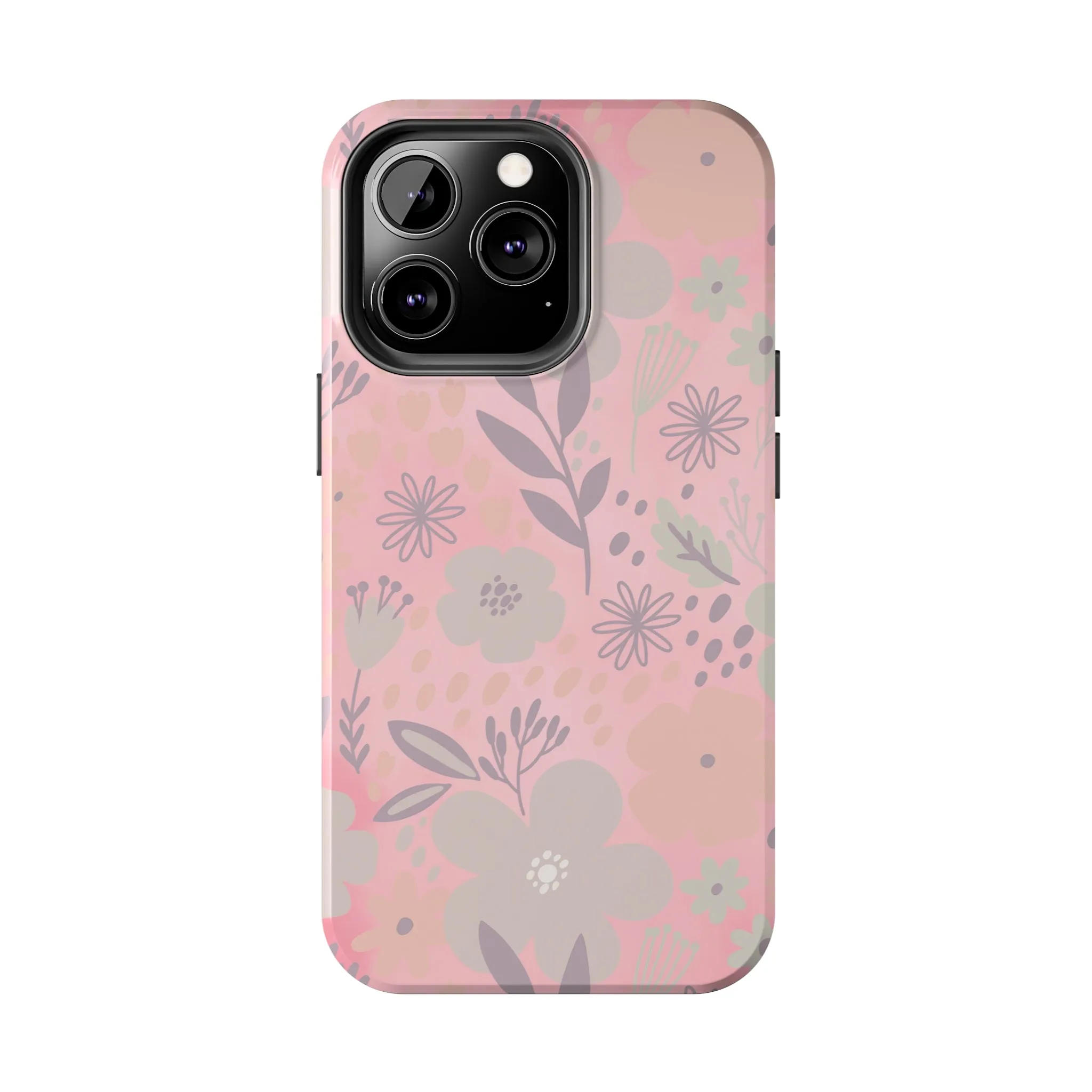 Floral pattern iPhone Case, Aesthetic Phone Cover, Artsy Floral Design, Protective Phone Cover compatible with a large variety of iPhone models, Phone Case, Gift