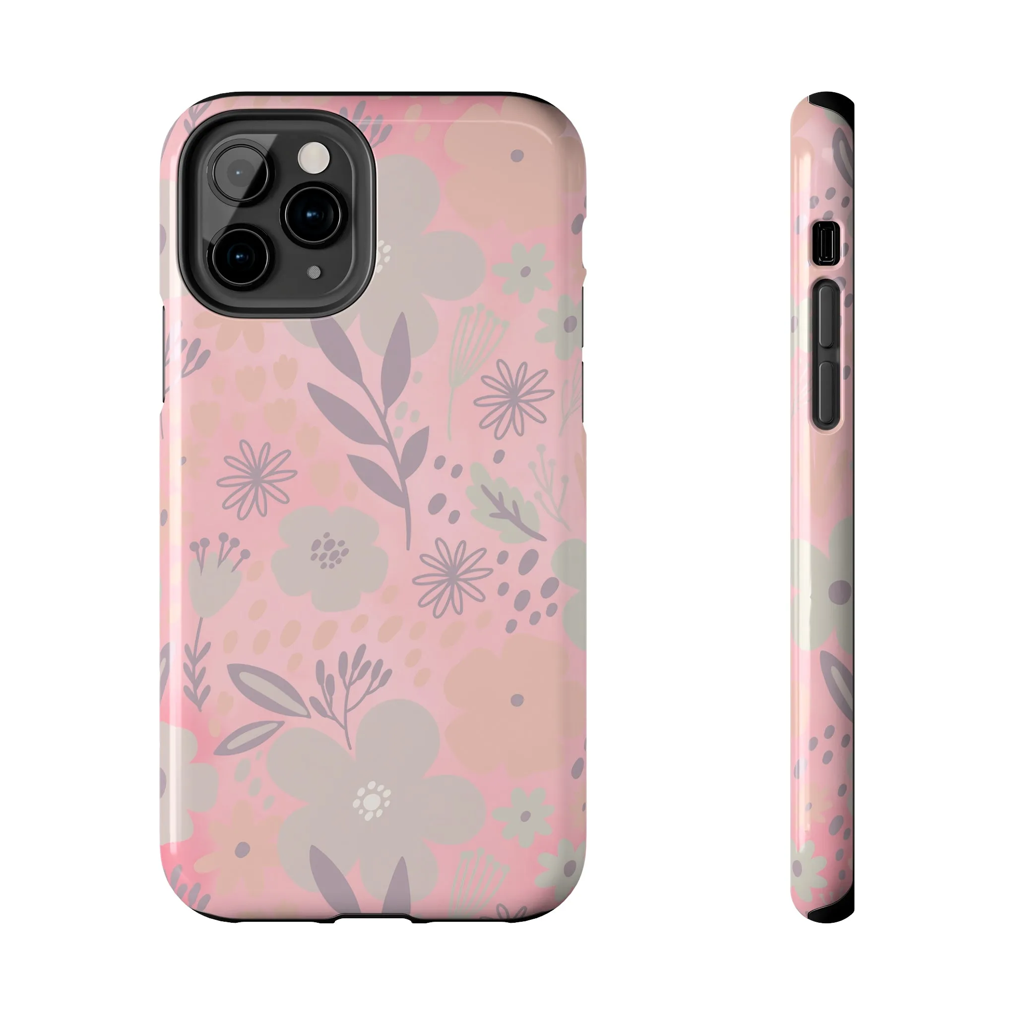 Floral pattern iPhone Case, Aesthetic Phone Cover, Artsy Floral Design, Protective Phone Cover compatible with a large variety of iPhone models, Phone Case, Gift