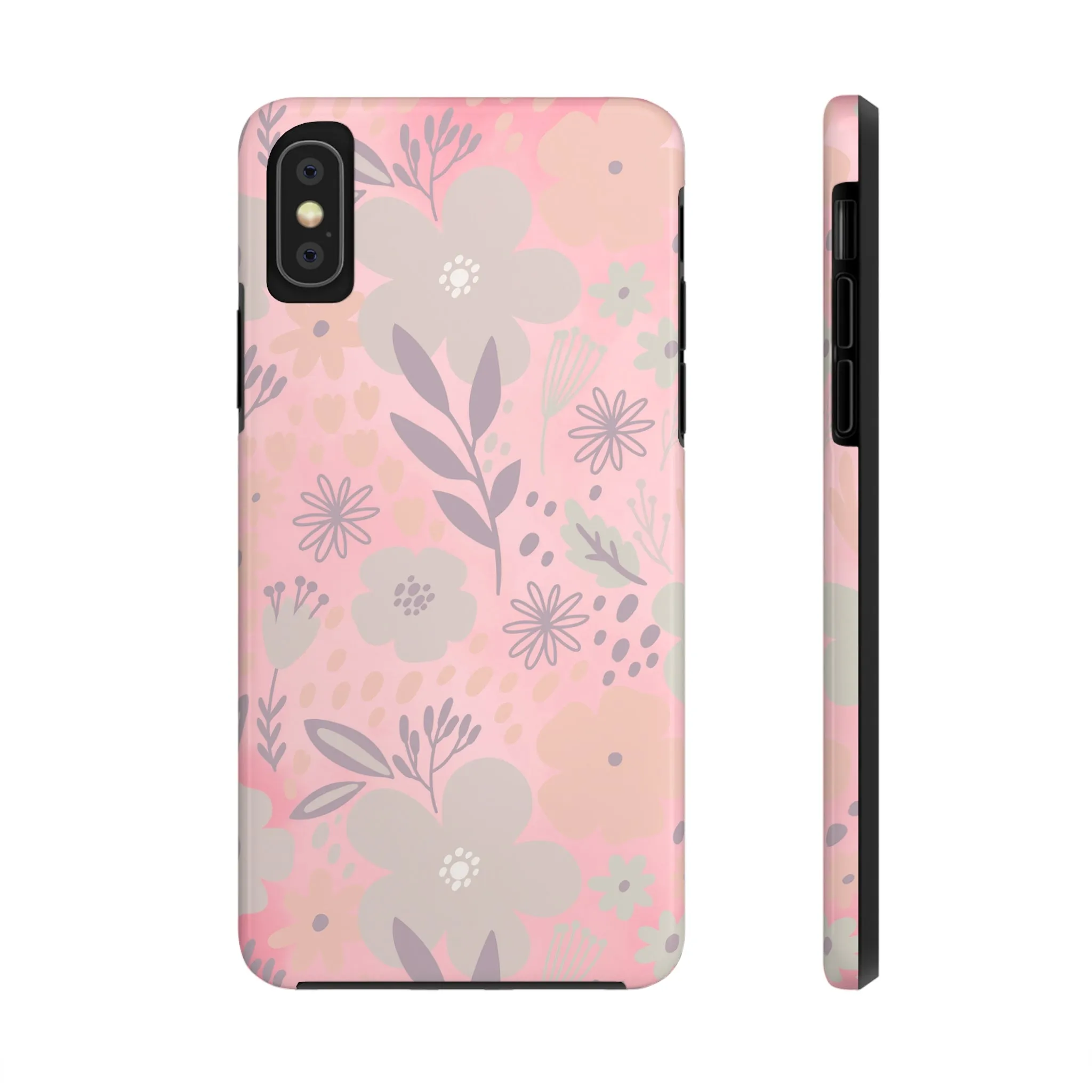 Floral pattern iPhone Case, Aesthetic Phone Cover, Artsy Floral Design, Protective Phone Cover compatible with a large variety of iPhone models, Phone Case, Gift