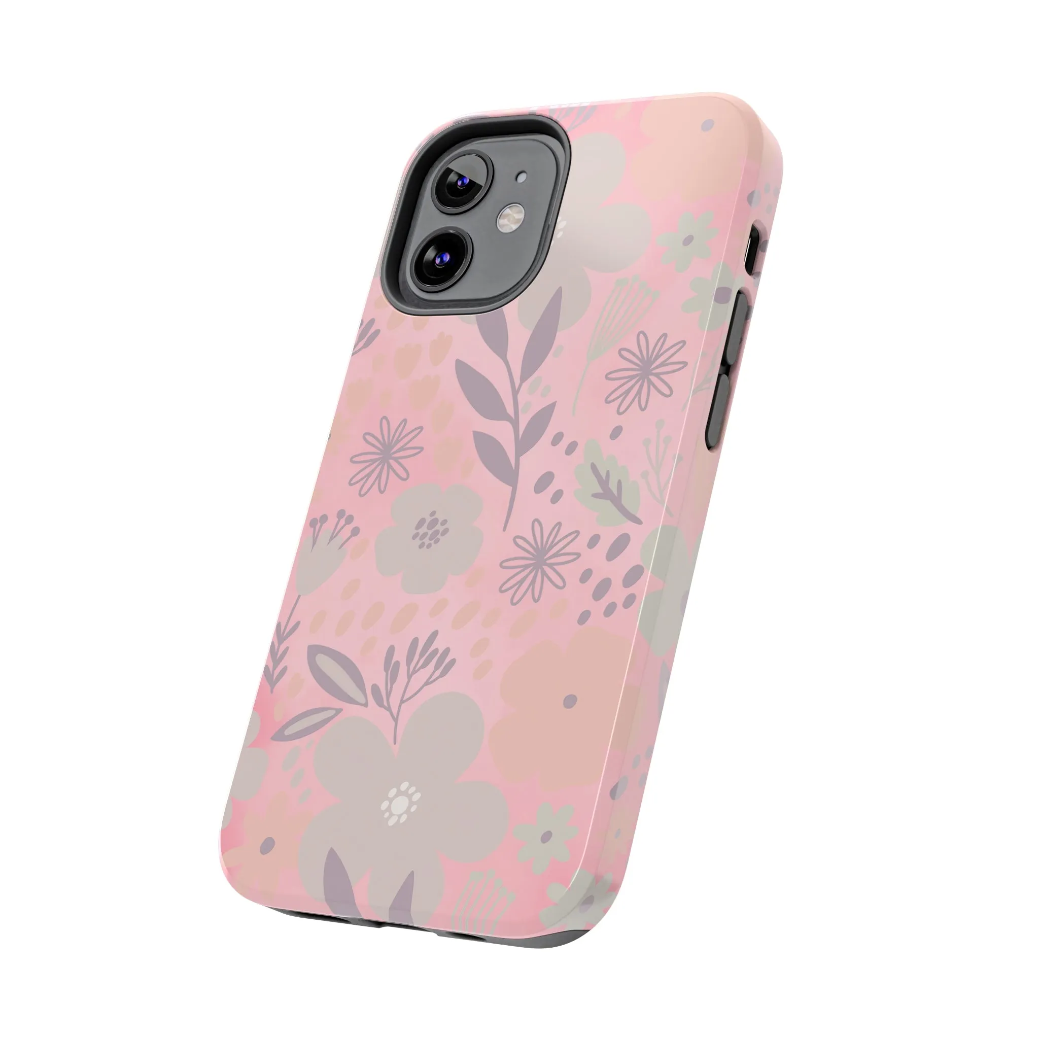 Floral pattern iPhone Case, Aesthetic Phone Cover, Artsy Floral Design, Protective Phone Cover compatible with a large variety of iPhone models, Phone Case, Gift