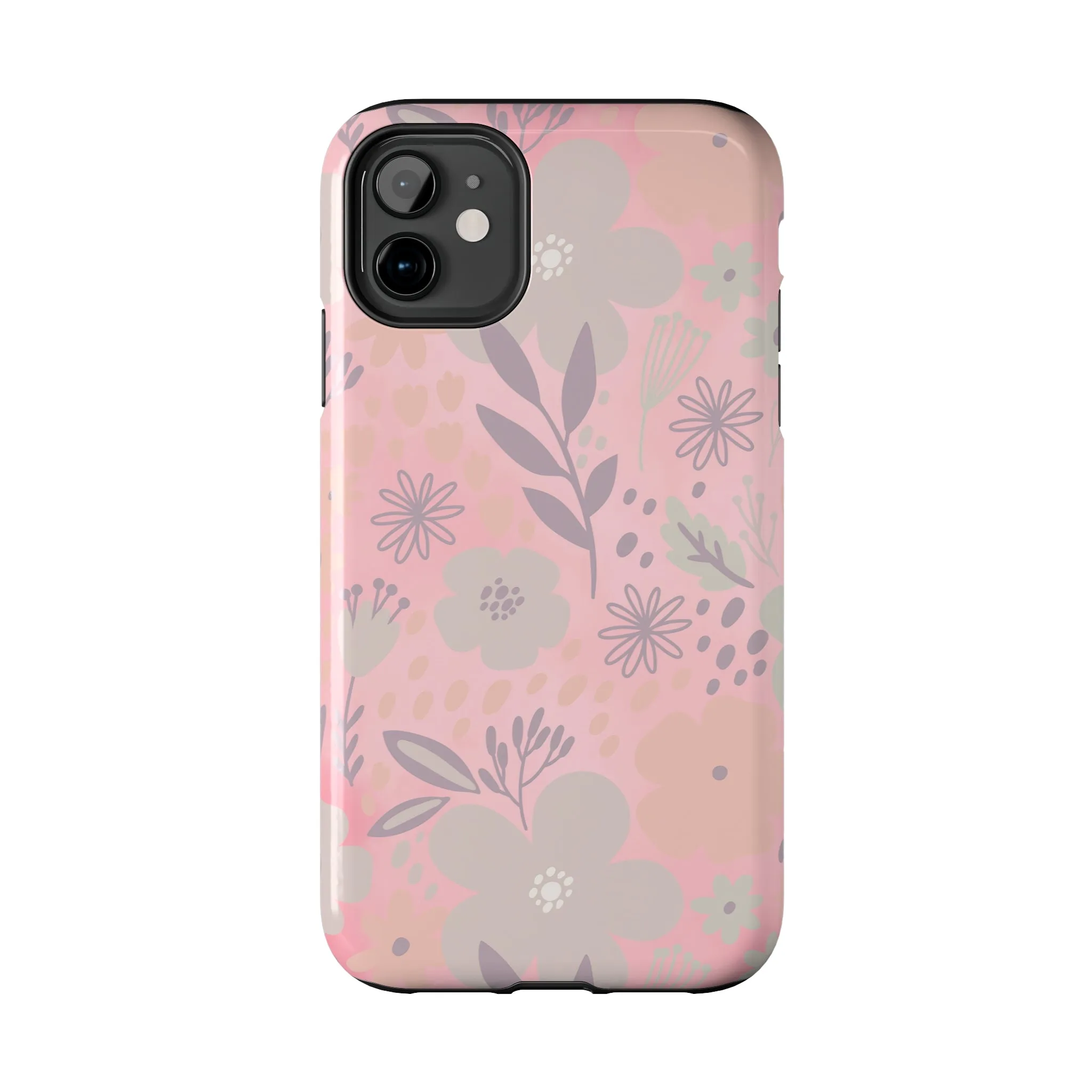 Floral pattern iPhone Case, Aesthetic Phone Cover, Artsy Floral Design, Protective Phone Cover compatible with a large variety of iPhone models, Phone Case, Gift
