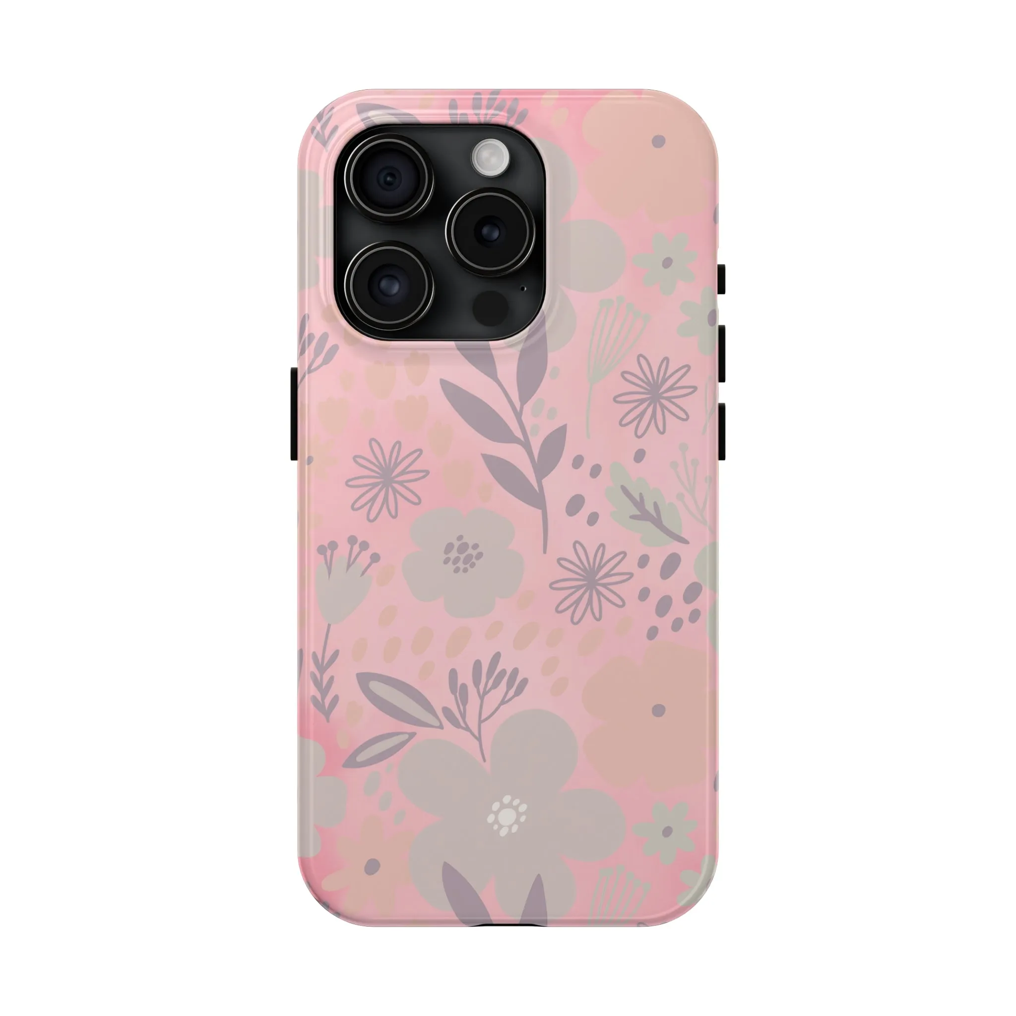 Floral pattern iPhone Case, Aesthetic Phone Cover, Artsy Floral Design, Protective Phone Cover compatible with a large variety of iPhone models, Phone Case, Gift