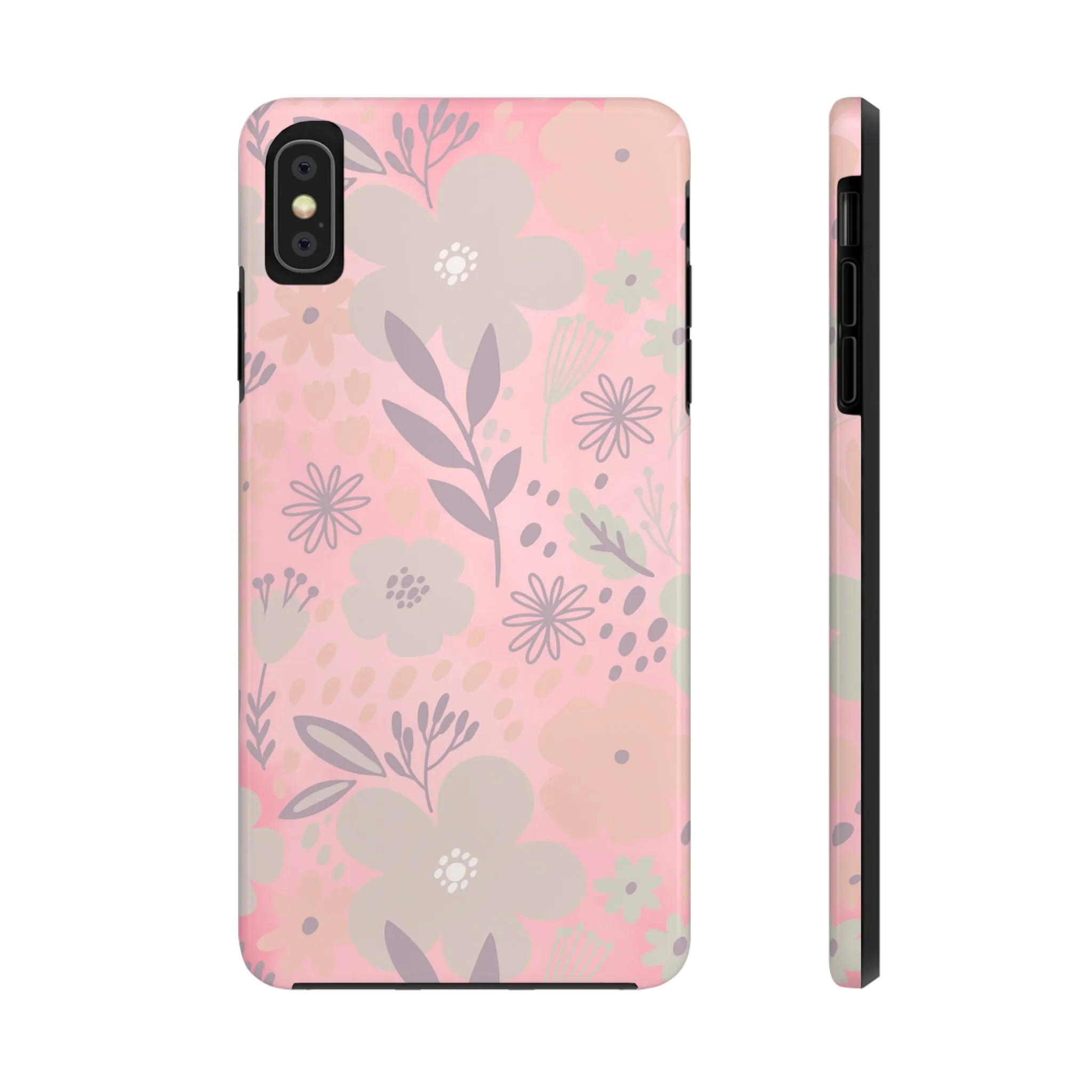 Floral pattern iPhone Case, Aesthetic Phone Cover, Artsy Floral Design, Protective Phone Cover compatible with a large variety of iPhone models, Phone Case, Gift