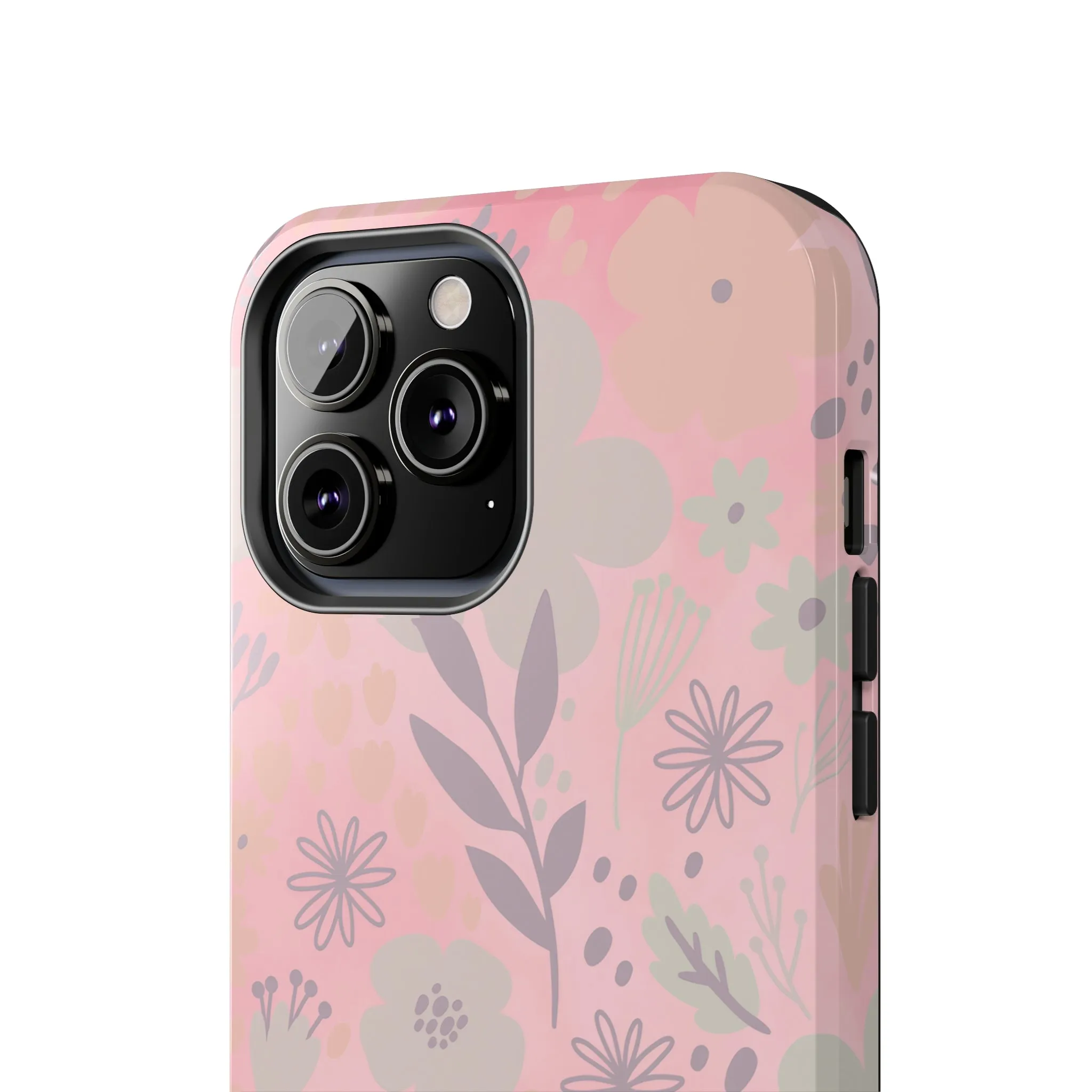 Floral pattern iPhone Case, Aesthetic Phone Cover, Artsy Floral Design, Protective Phone Cover compatible with a large variety of iPhone models, Phone Case, Gift