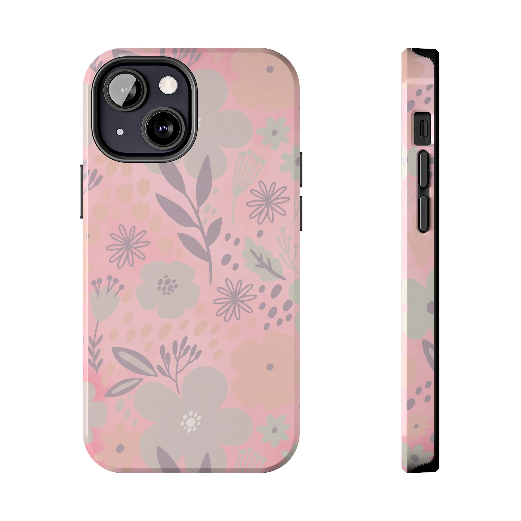 Floral pattern iPhone Case, Aesthetic Phone Cover, Artsy Floral Design, Protective Phone Cover compatible with a large variety of iPhone models, Phone Case, Gift